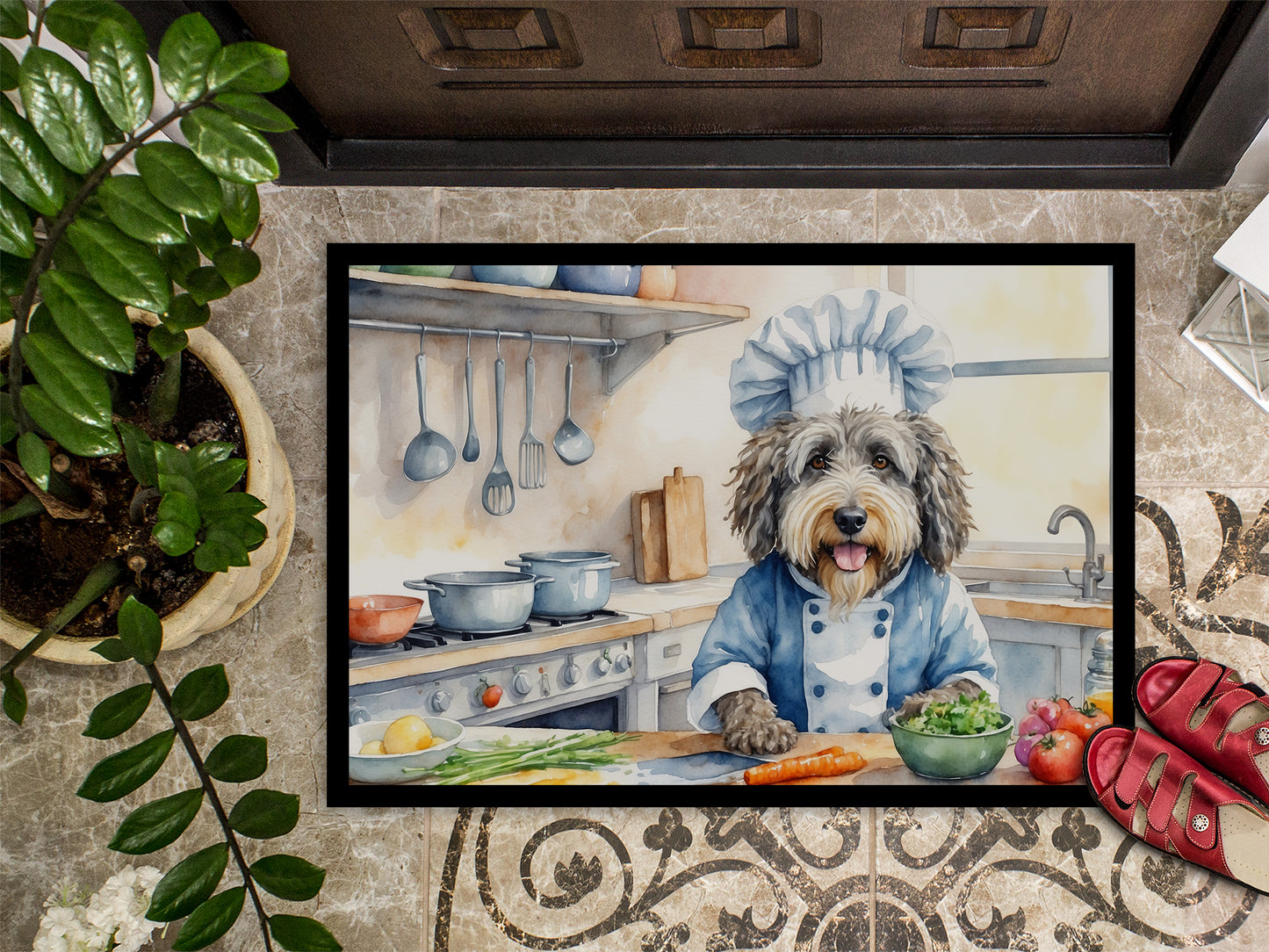 Bergamasco Sheepdog The Chef Doormat