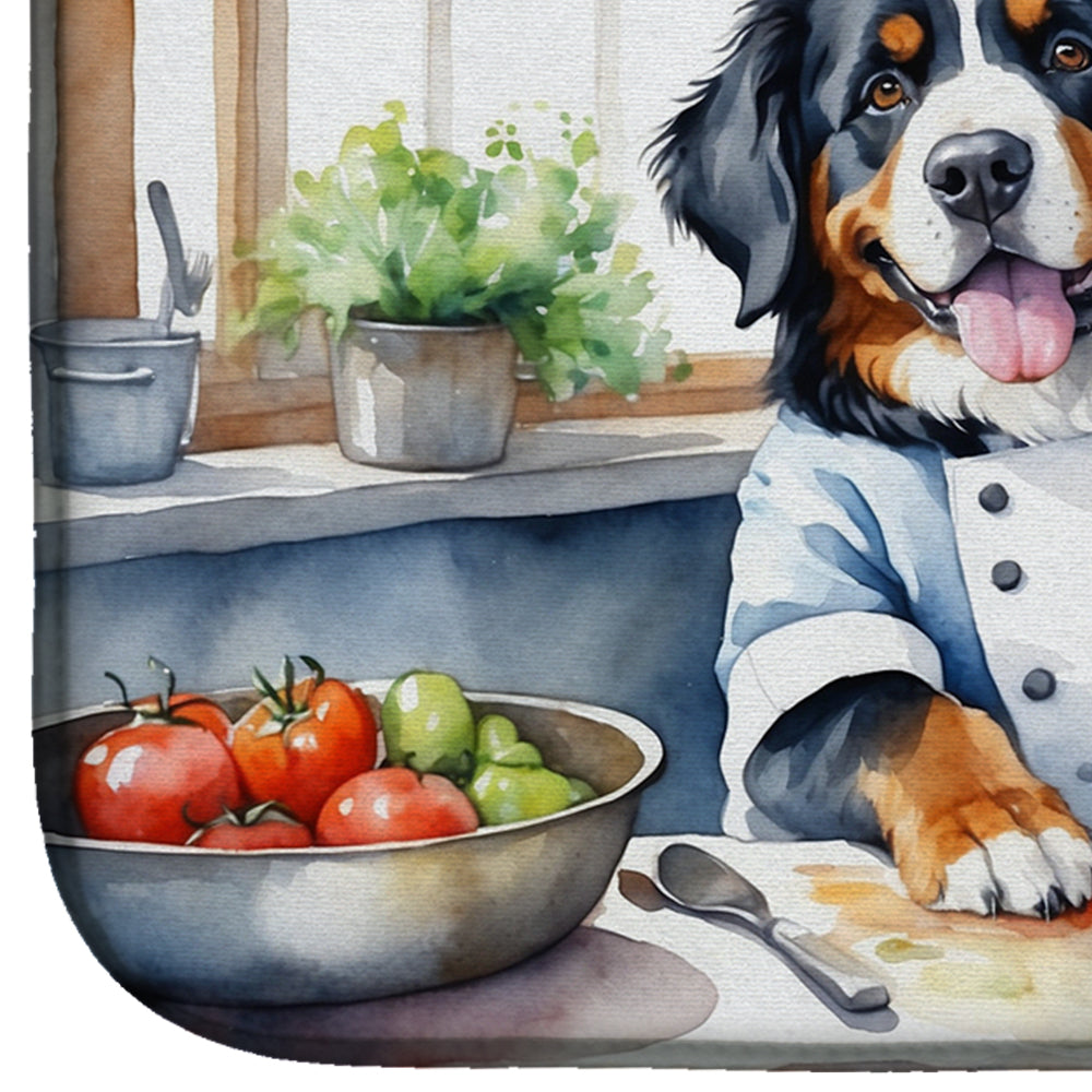 Bernese Mountain Dog The Chef Dish Drying Mat