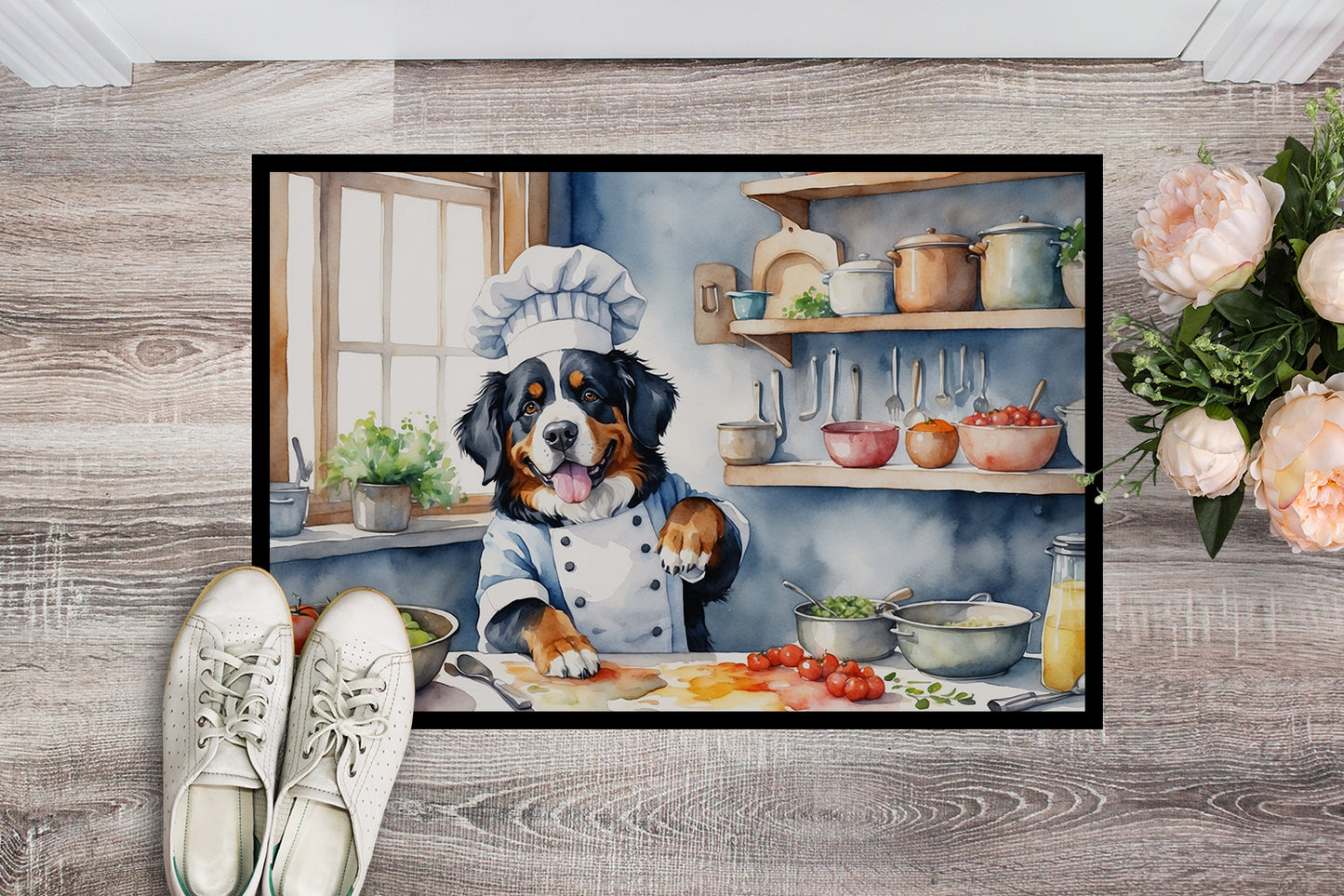 Bernese Mountain Dog The Chef Doormat