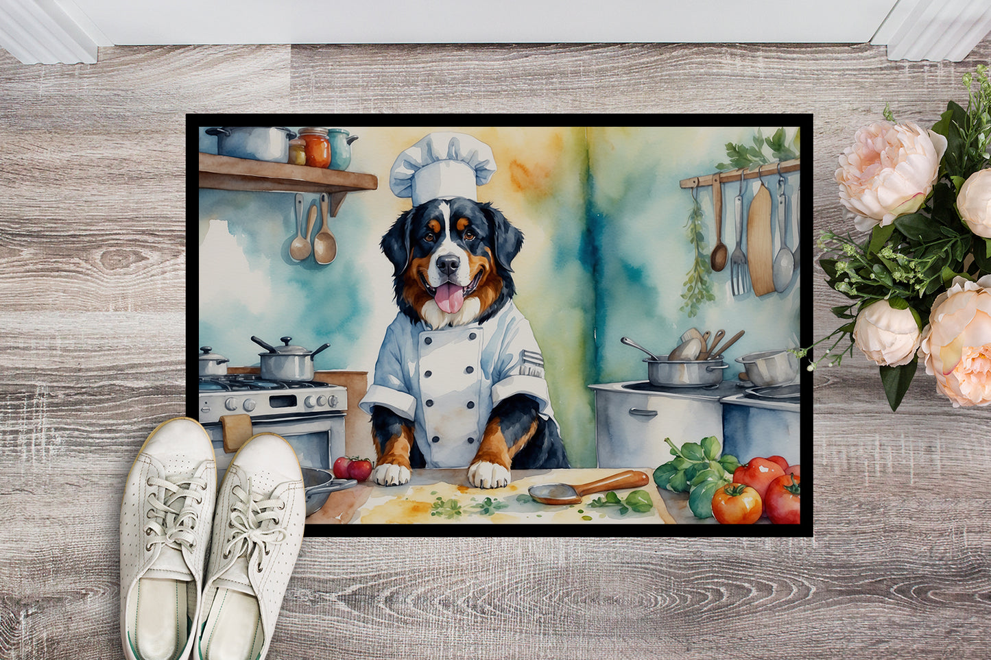 Bernese Mountain Dog The Chef Doormat