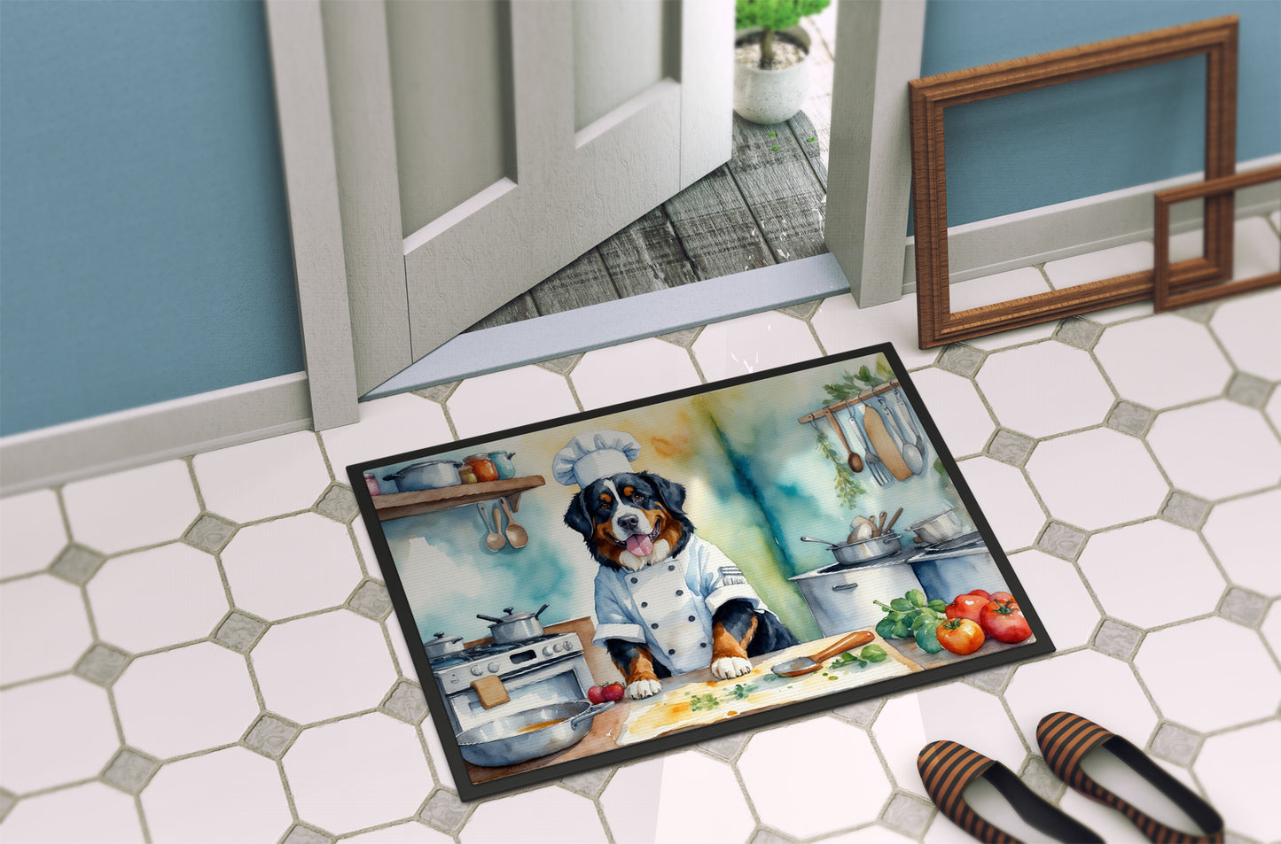 Bernese Mountain Dog The Chef Doormat