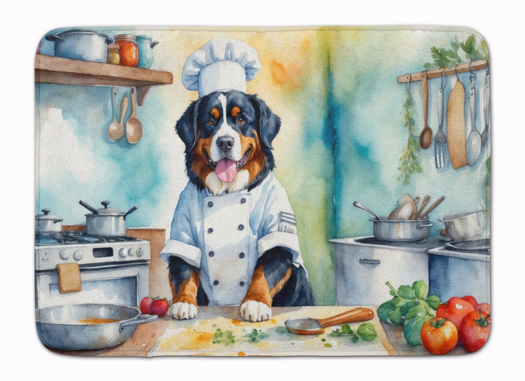 Buy this Bernese Mountain Dog The Chef Memory Foam Kitchen Mat