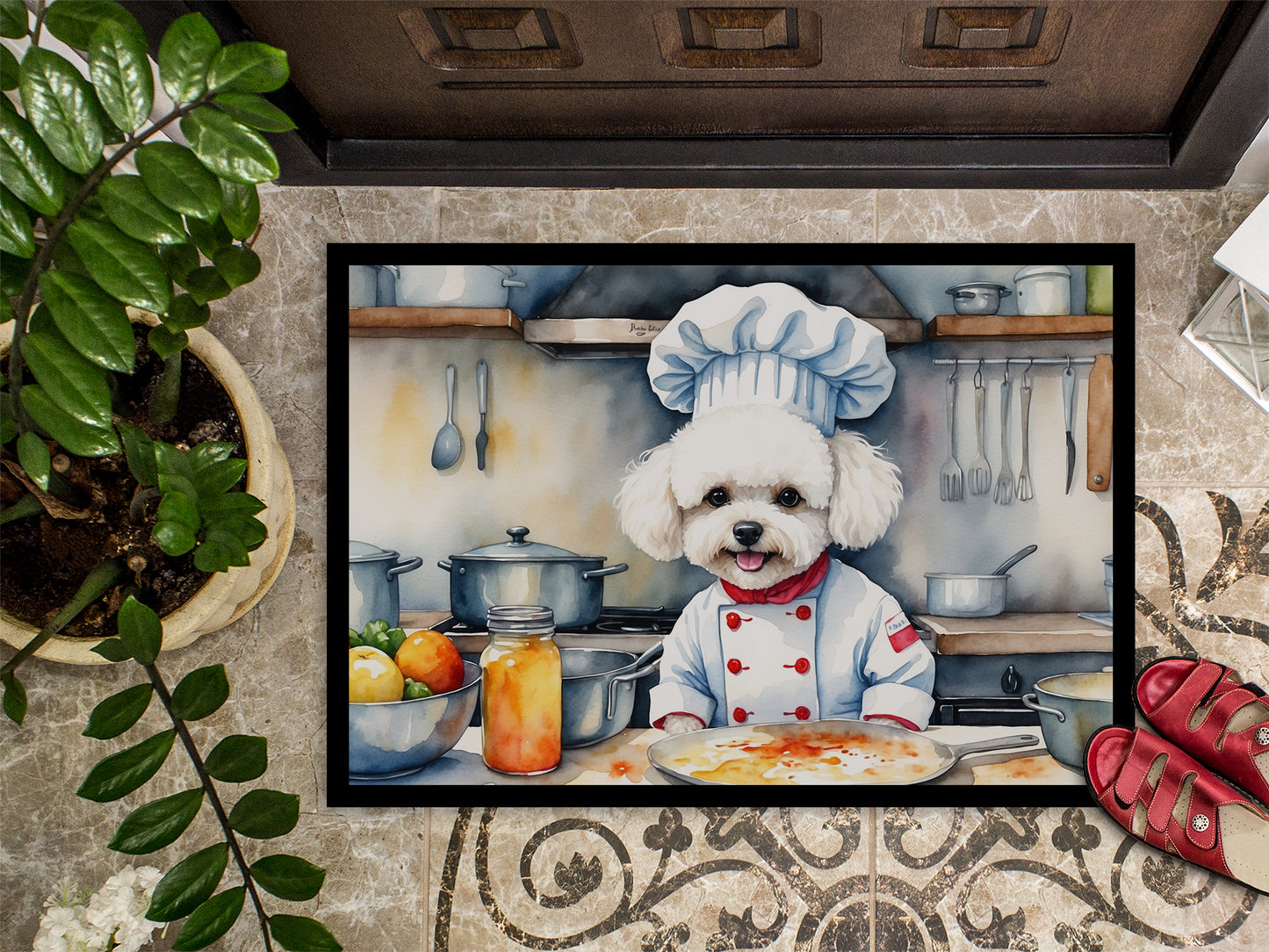 Bichon Frise The Chef Doormat