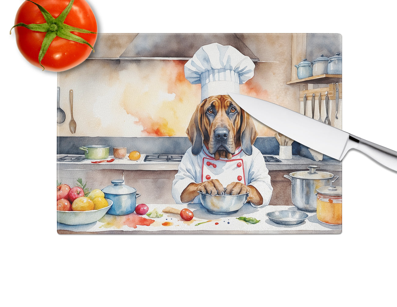 Bloodhound The Chef Glass Cutting Board