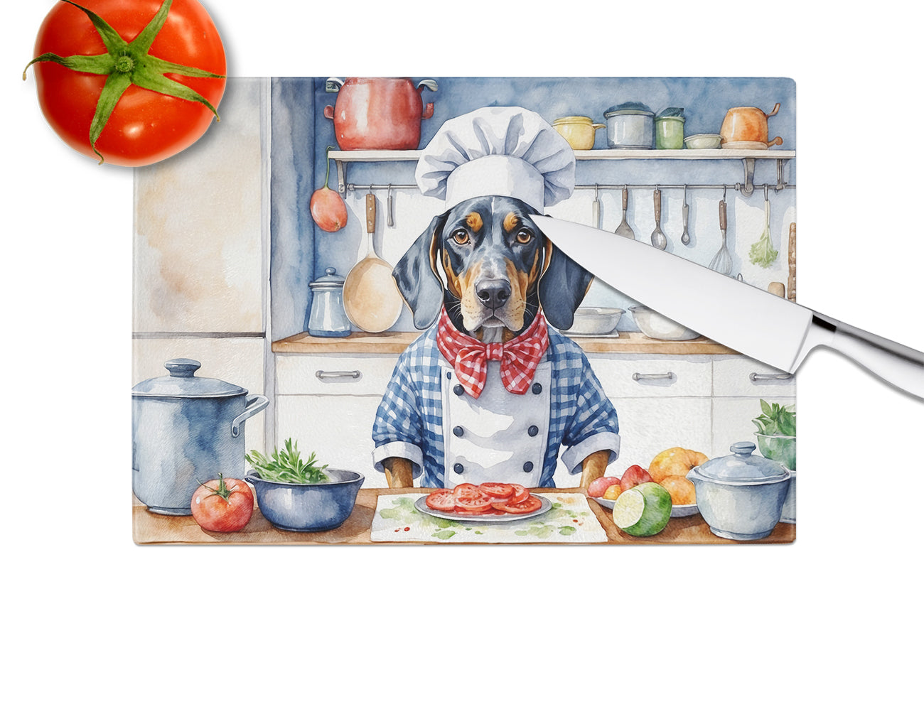 Bluetick Coonhound The Chef Glass Cutting Board