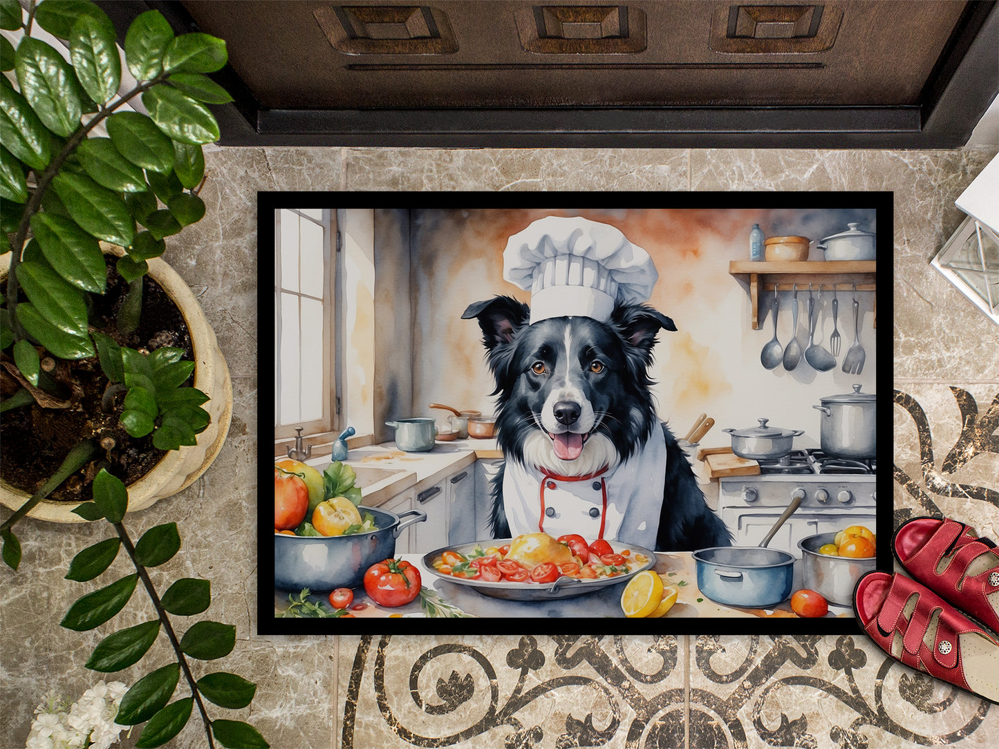 Border Collie The Chef Doormat