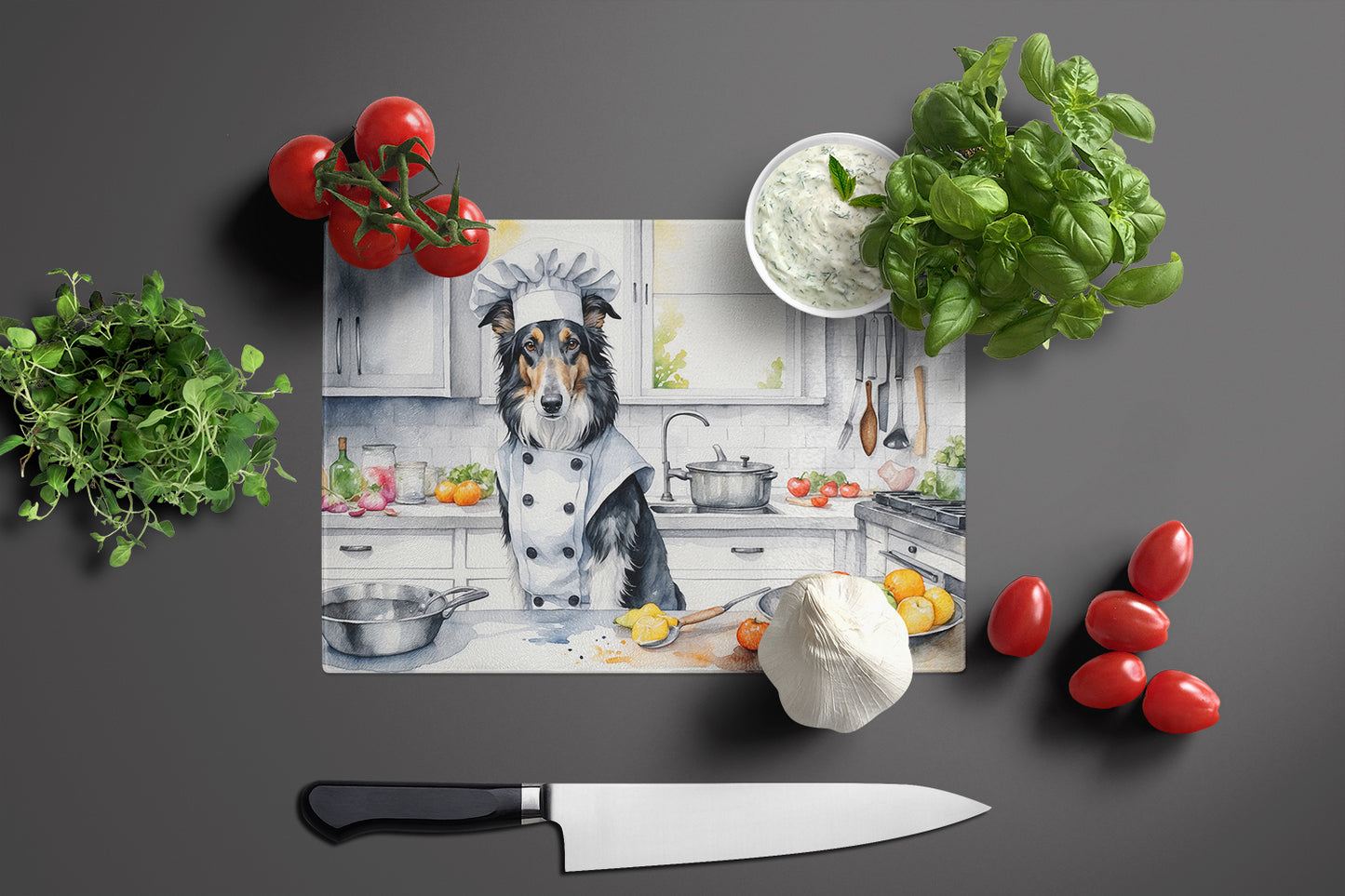 Borzoi The Chef Glass Cutting Board