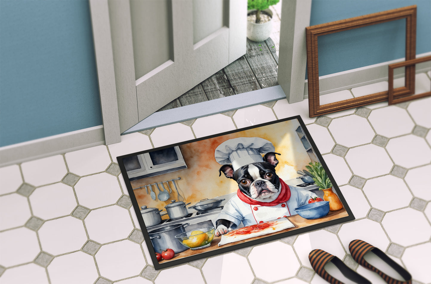 Boston Terrier The Chef Doormat