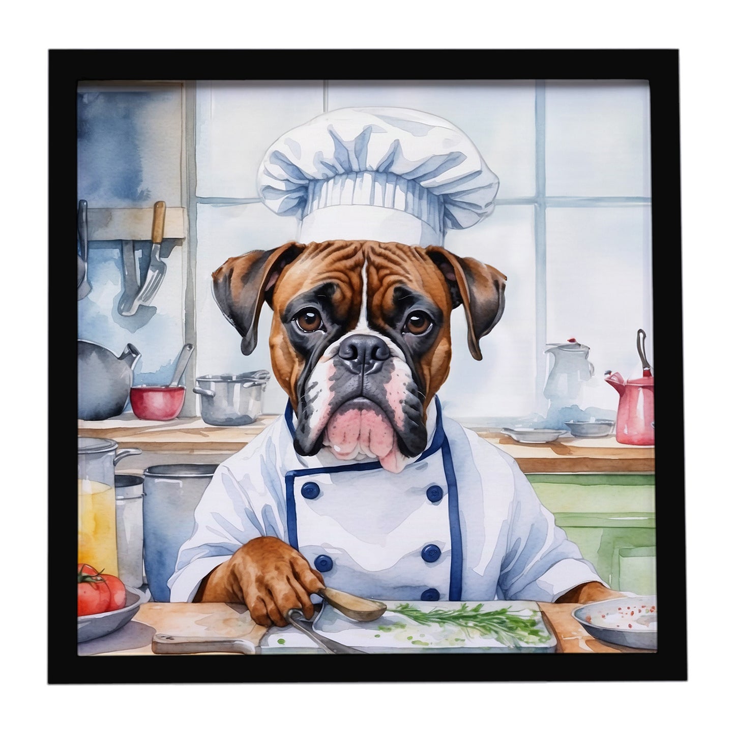 Buy this Boxer The Chef Framed Metal Print