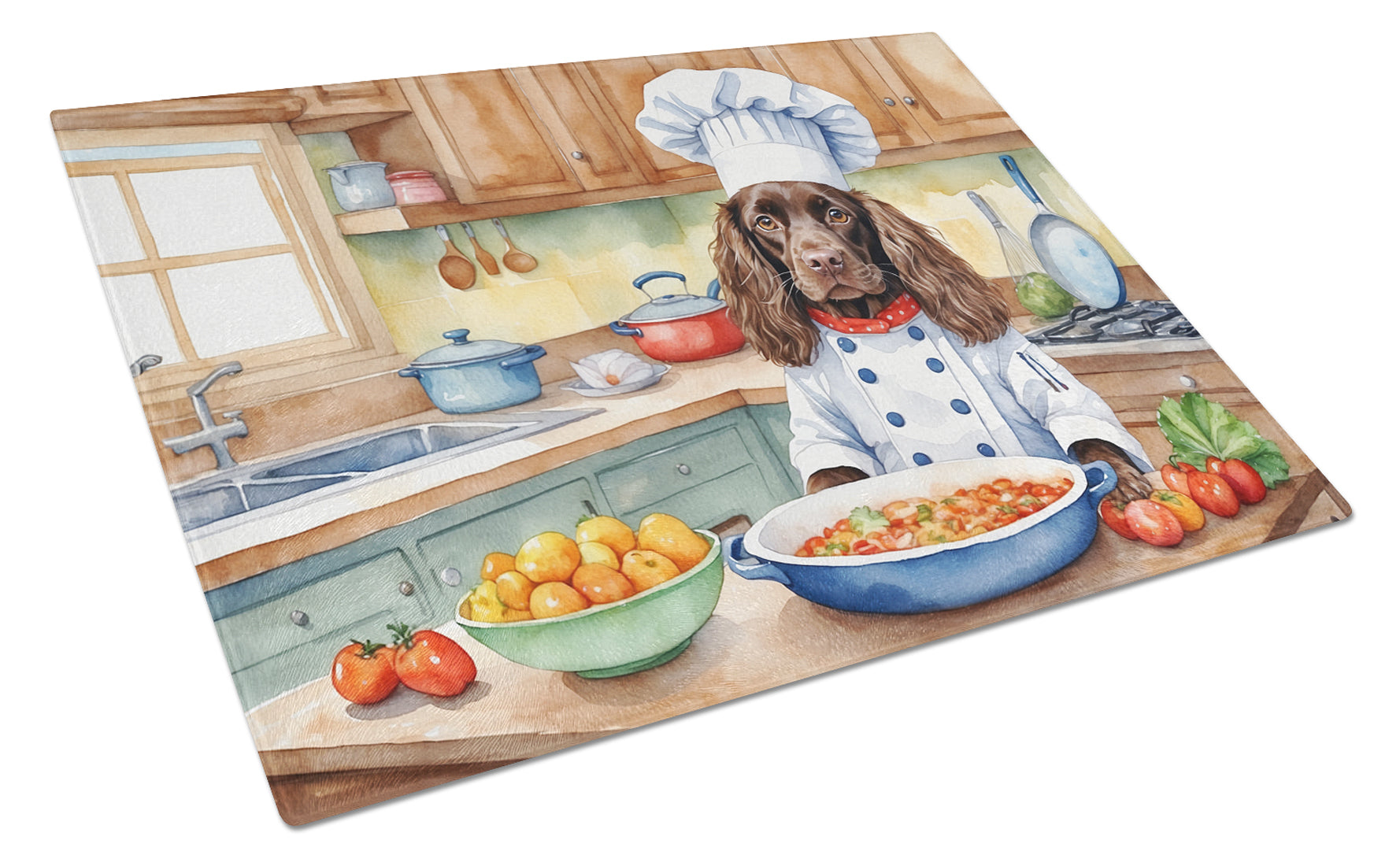 Buy this Boykin Spaniel The Chef Glass Cutting Board