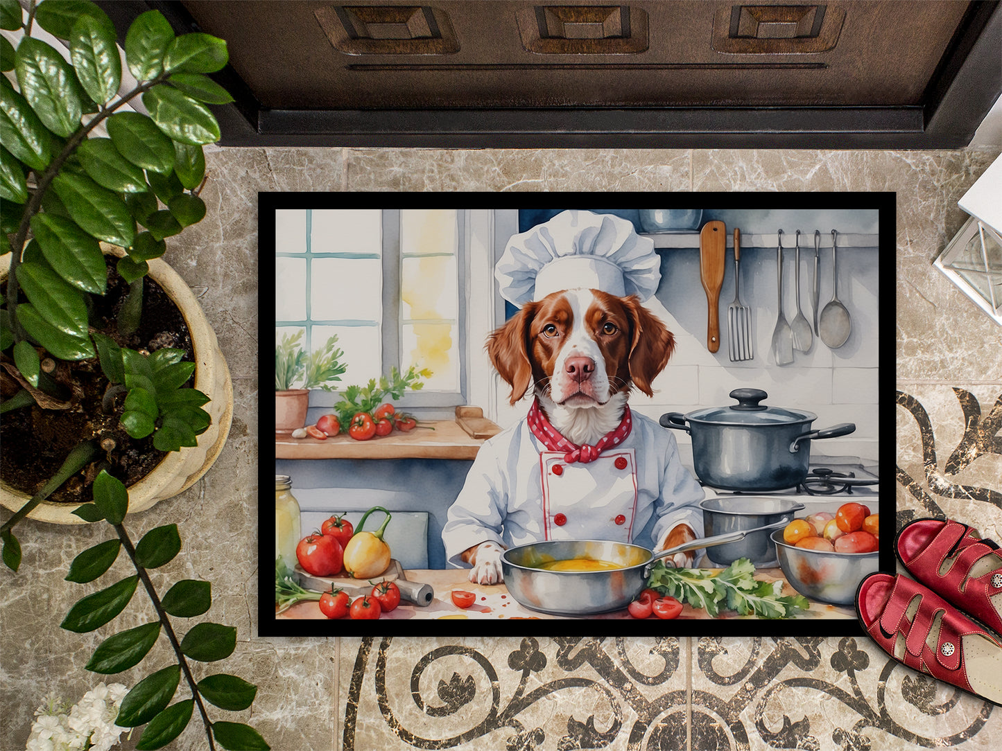 Brittany Spaniel The Chef Doormat