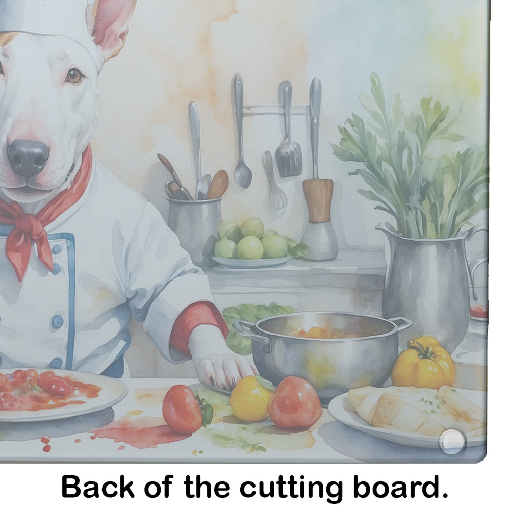 Bull Terrier The Chef Glass Cutting Board