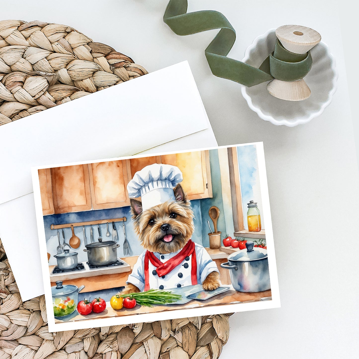 Cairn Terrier The Chef Greeting Cards Pack of 8