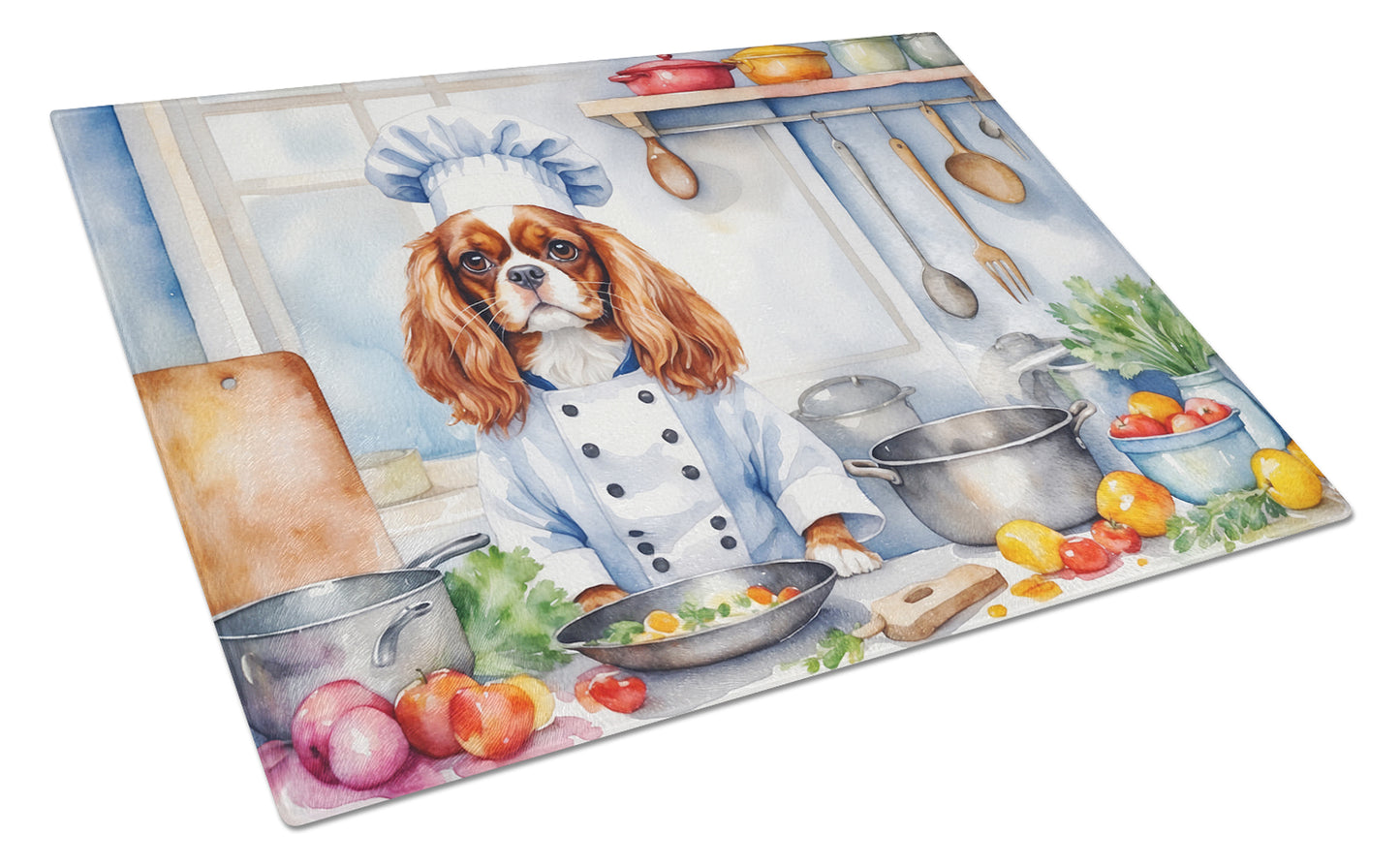 Buy this Cavalier Spaniel The Chef Glass Cutting Board