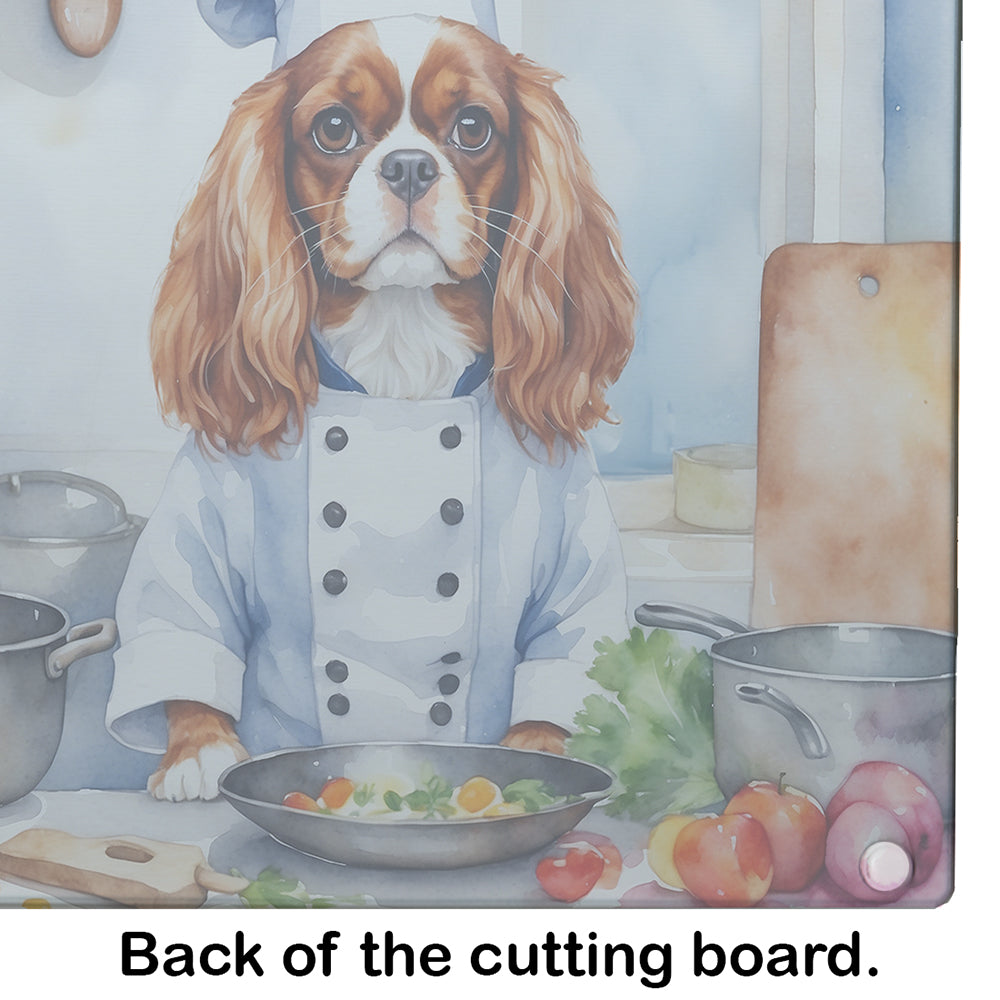 Cavalier Spaniel The Chef Glass Cutting Board