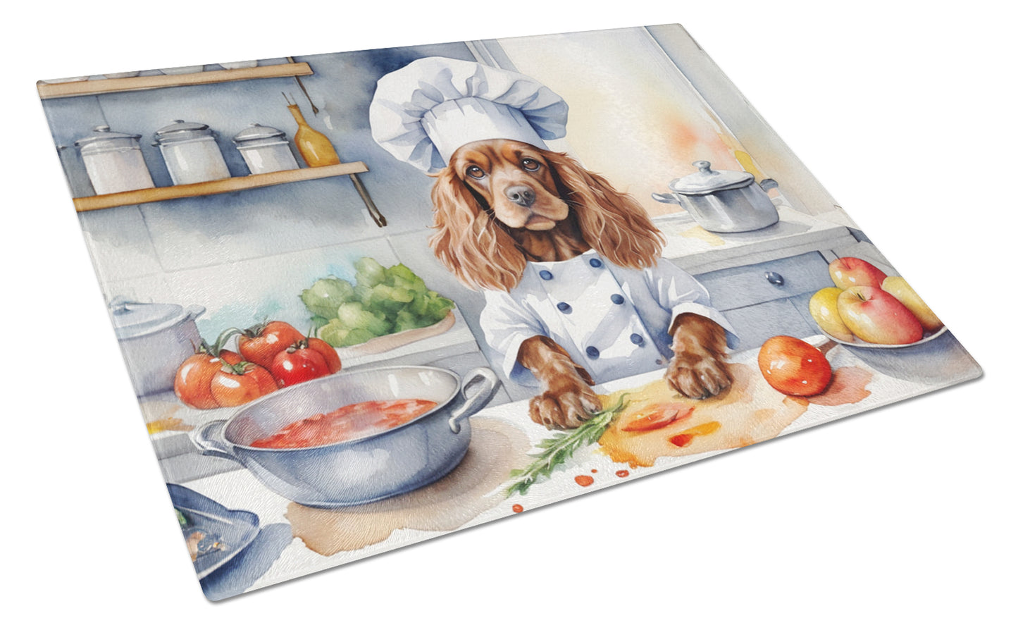 Buy this Cocker Spaniel The Chef Glass Cutting Board