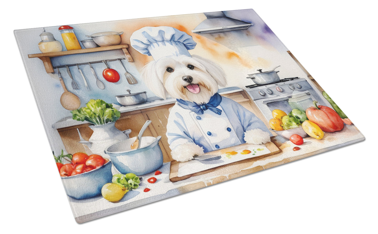 Buy this Coton de Tulear The Chef Glass Cutting Board