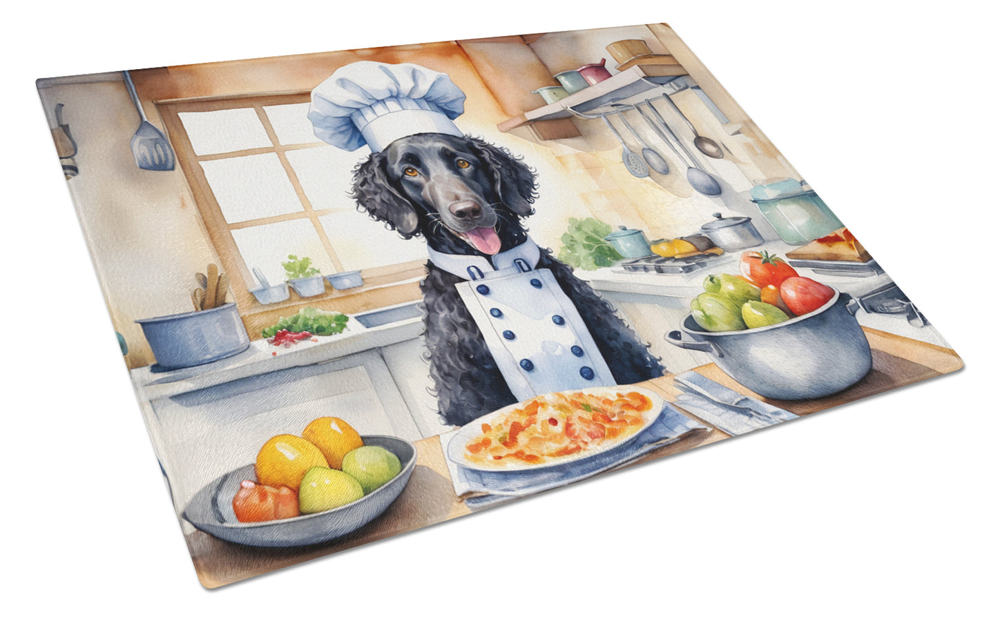 Buy this Curly-Coated Retriever The Chef Glass Cutting Board