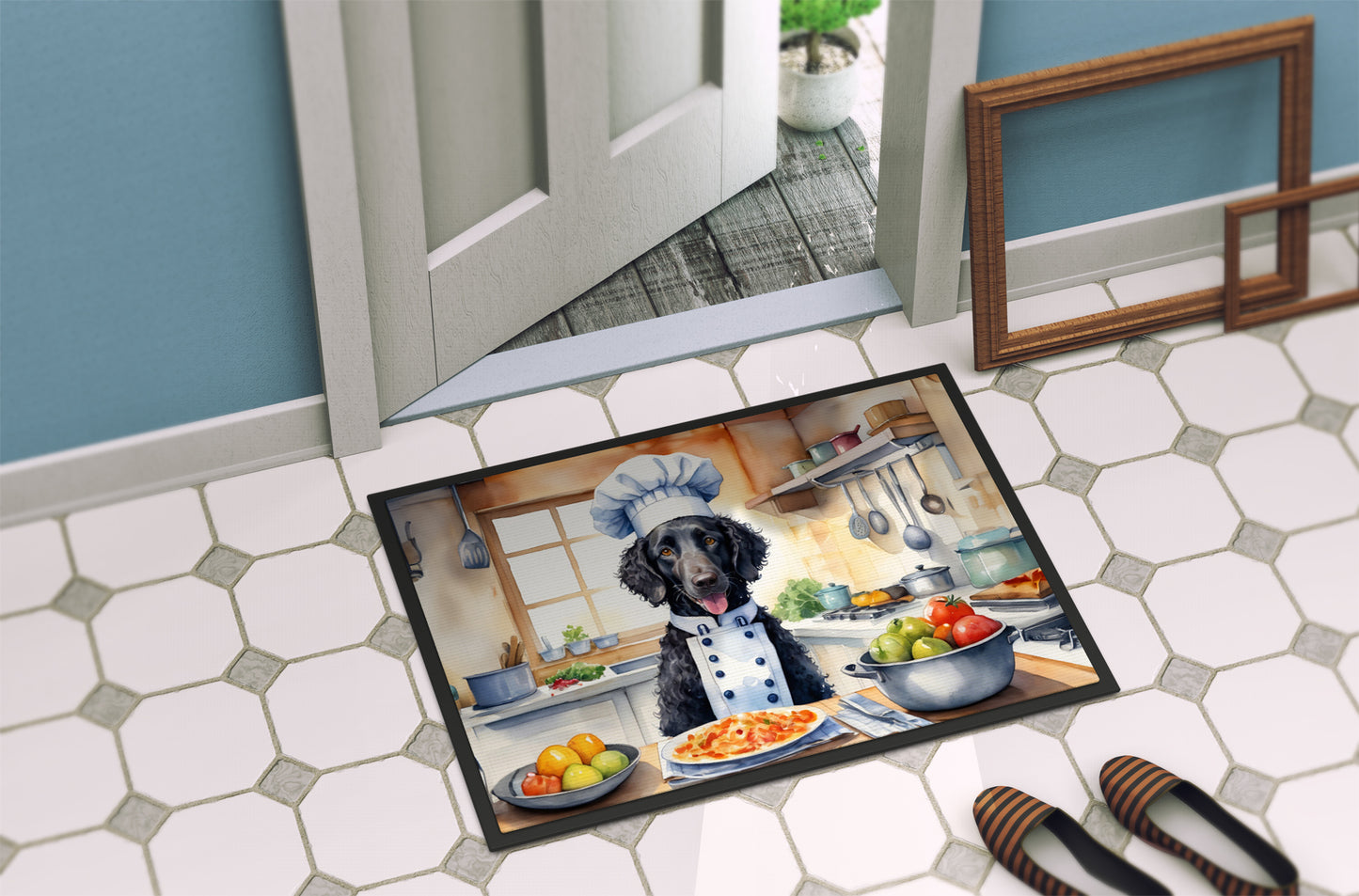 Curly-Coated Retriever The Chef Doormat