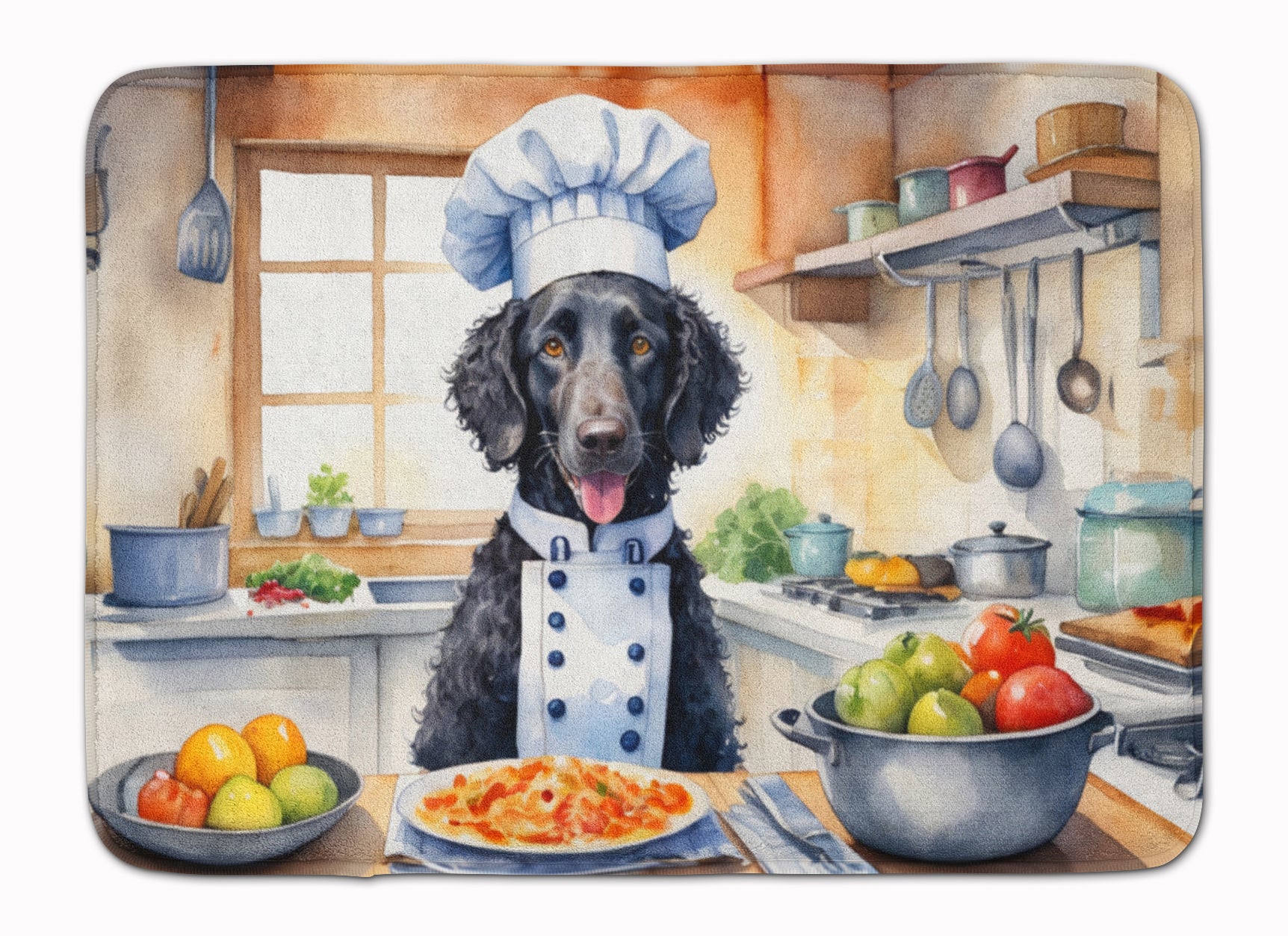 Buy this Curly-Coated Retriever The Chef Memory Foam Kitchen Mat