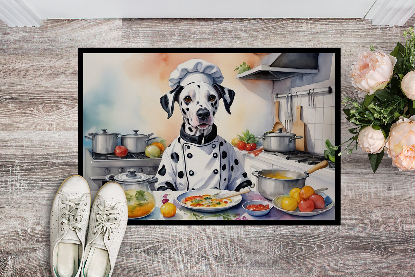 Dalmatian The Chef Doormat