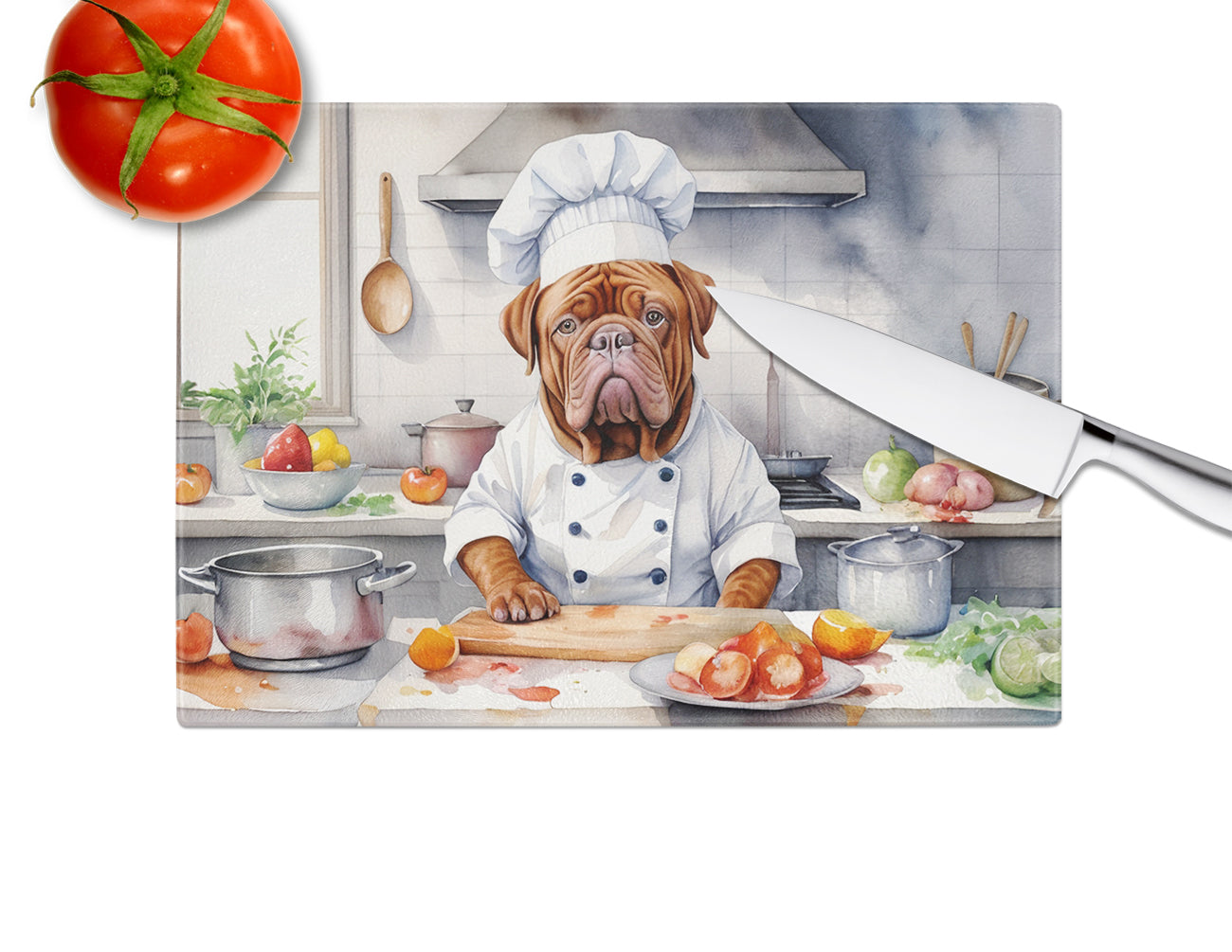 Dogue de Bordeaux The Chef Glass Cutting Board