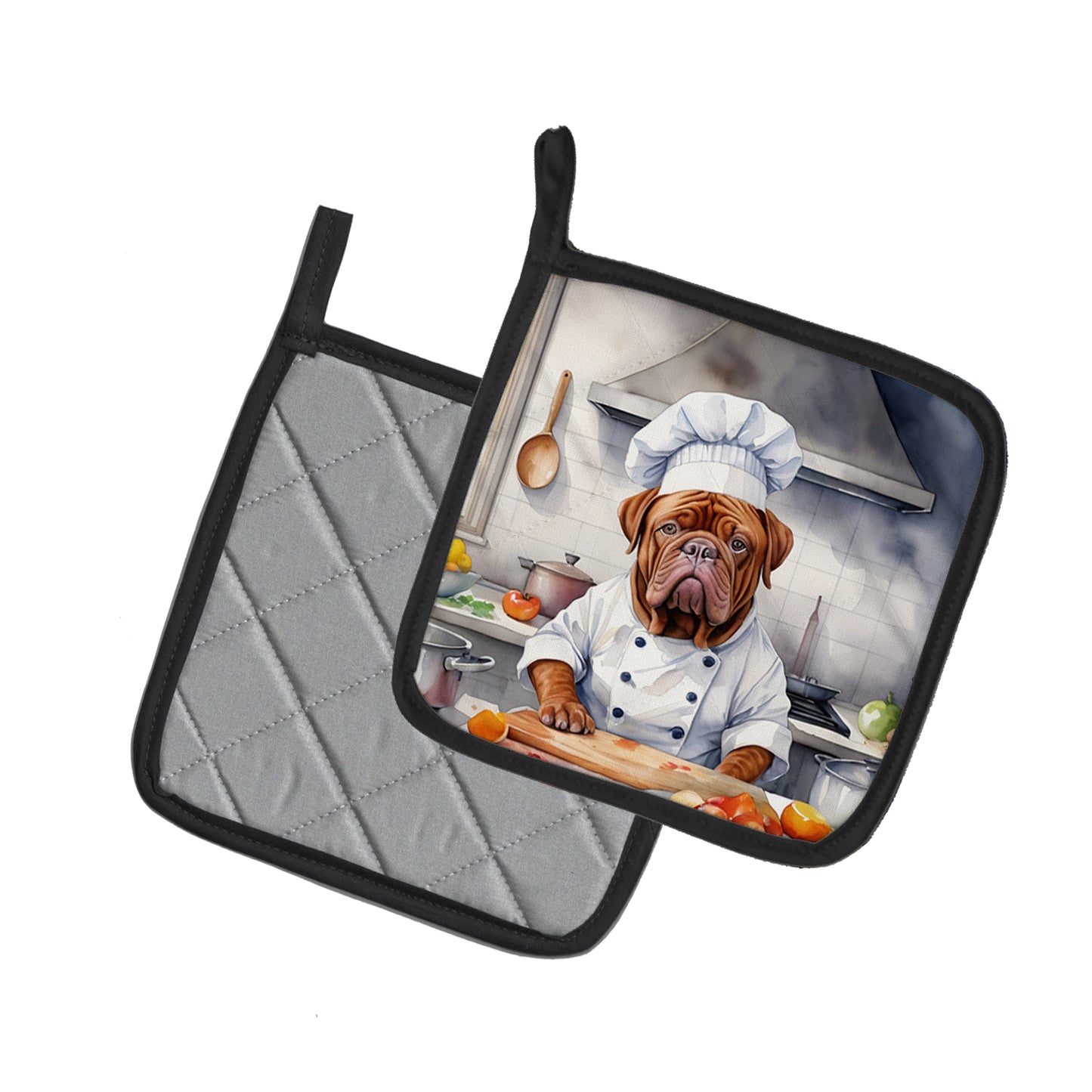 Dogue de Bordeaux The Chef Pair of Pot Holders