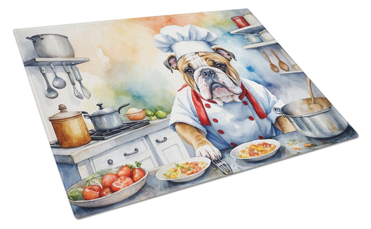 Buy this English Bulldog The Chef Glass Cutting Board