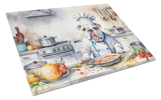 Buy this English Bulldog The Chef Glass Cutting Board