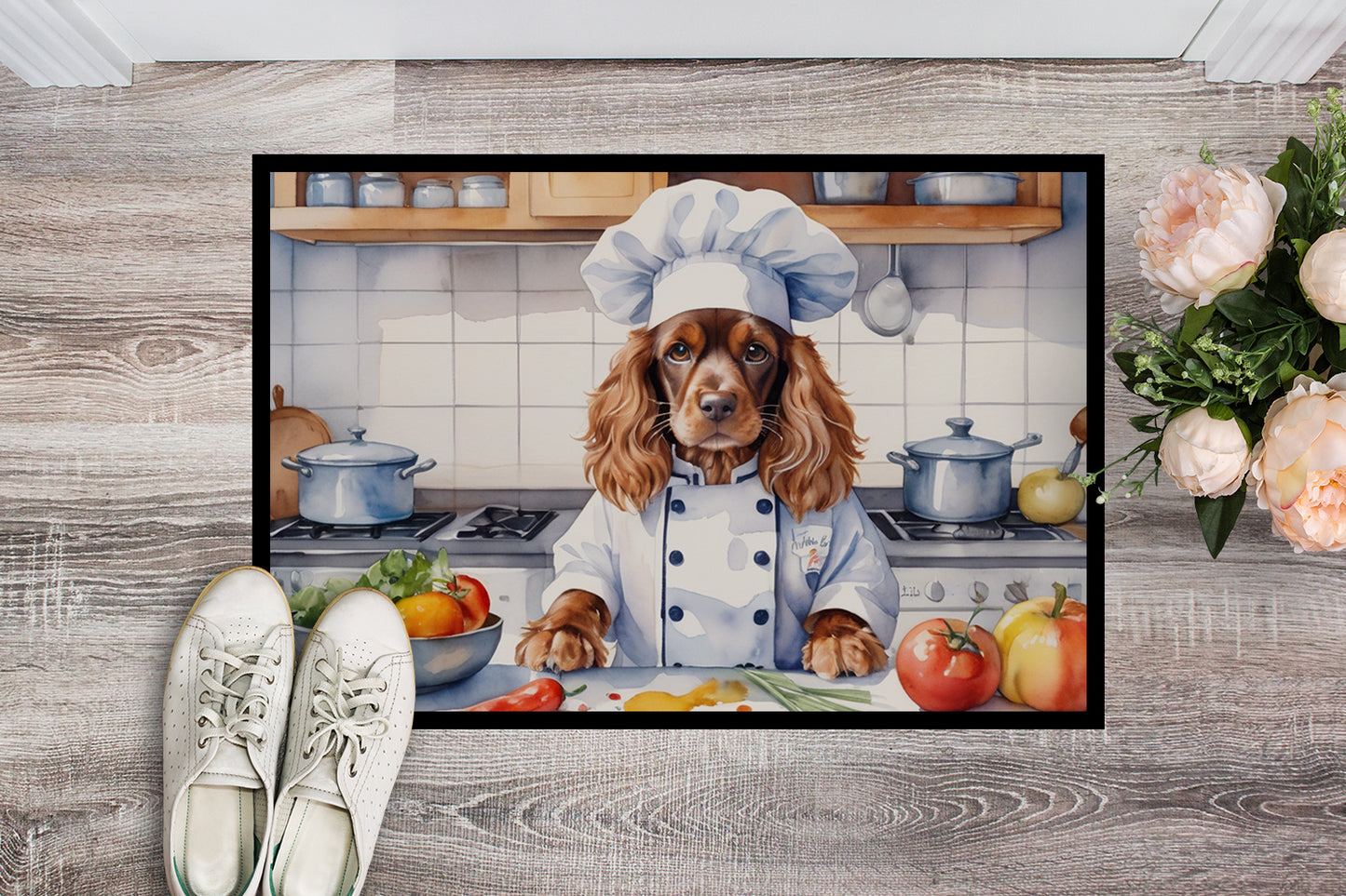 English Cocker Spaniel The Chef Doormat