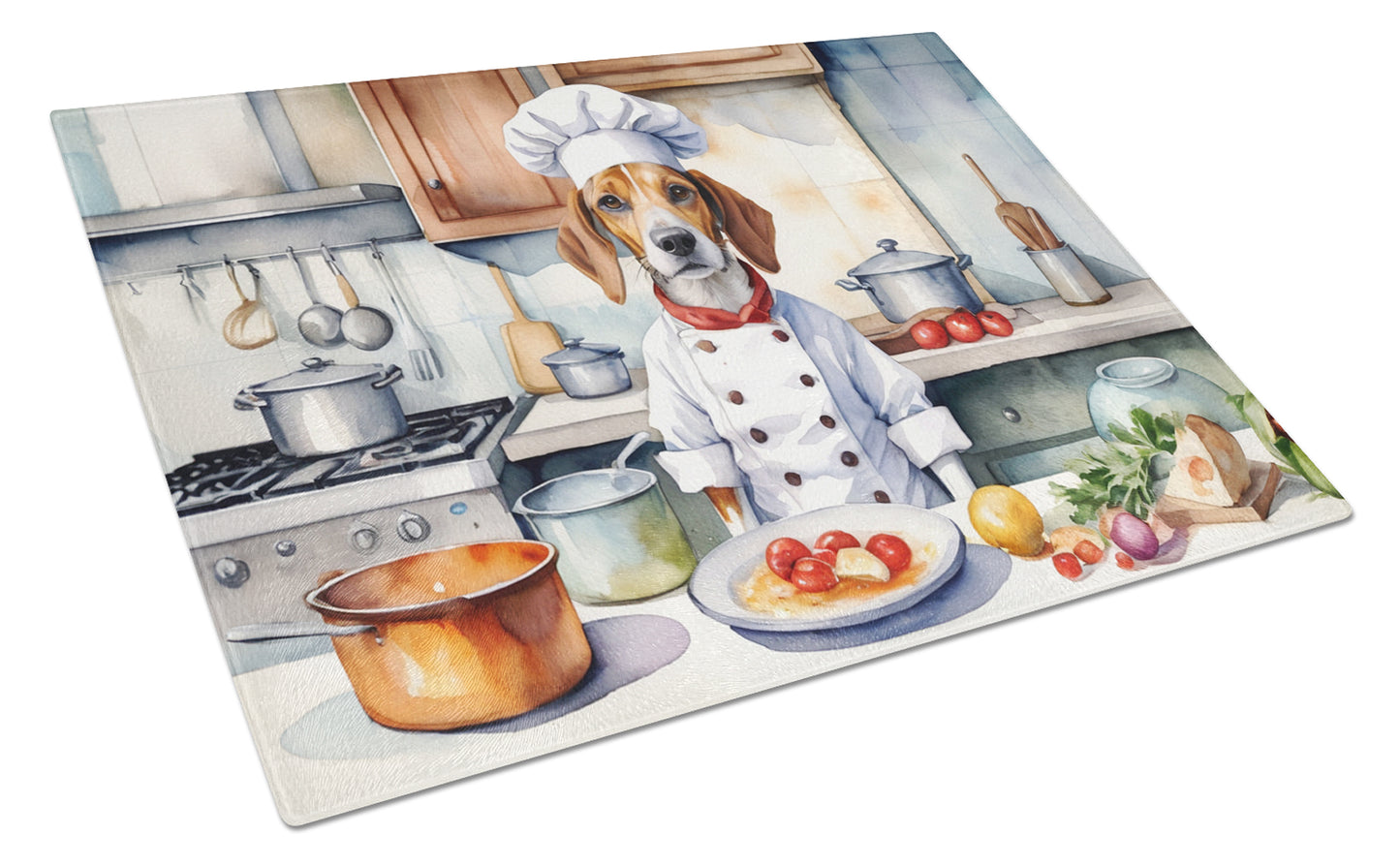 Buy this English Foxhound The Chef Glass Cutting Board