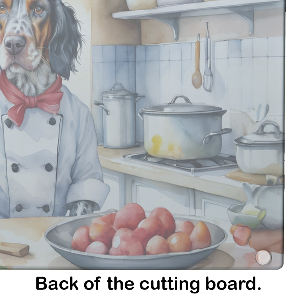 English Setter The Chef Glass Cutting Board