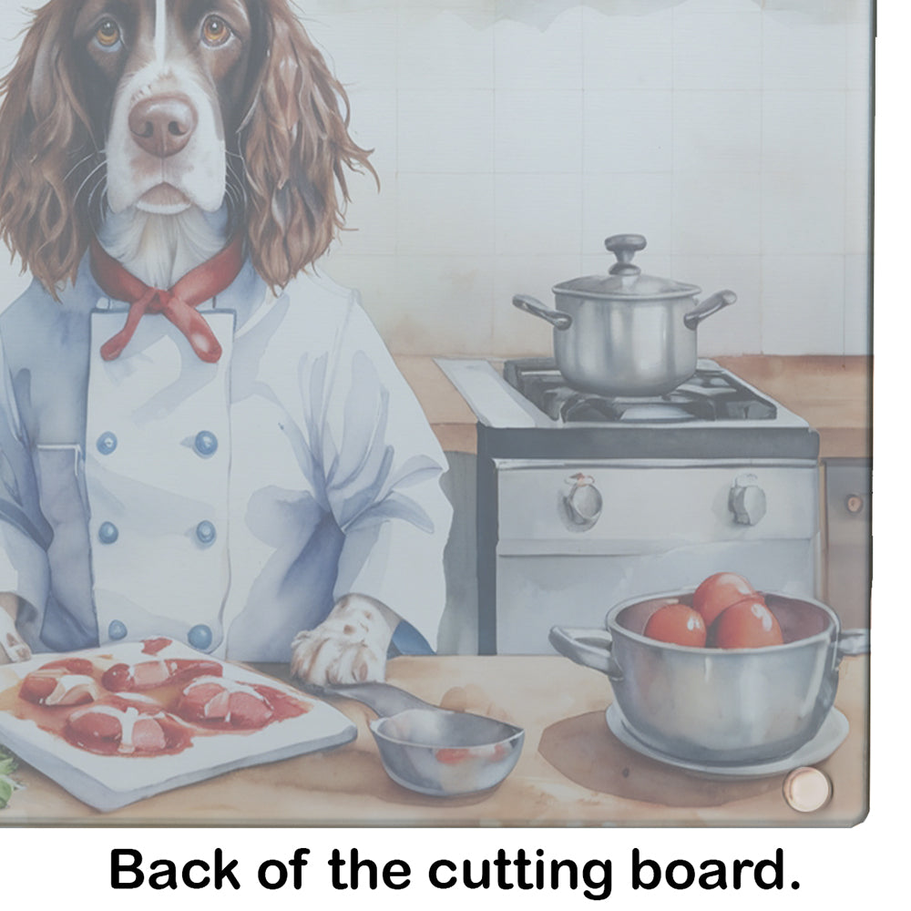 English Springer Spaniel The Chef Glass Cutting Board