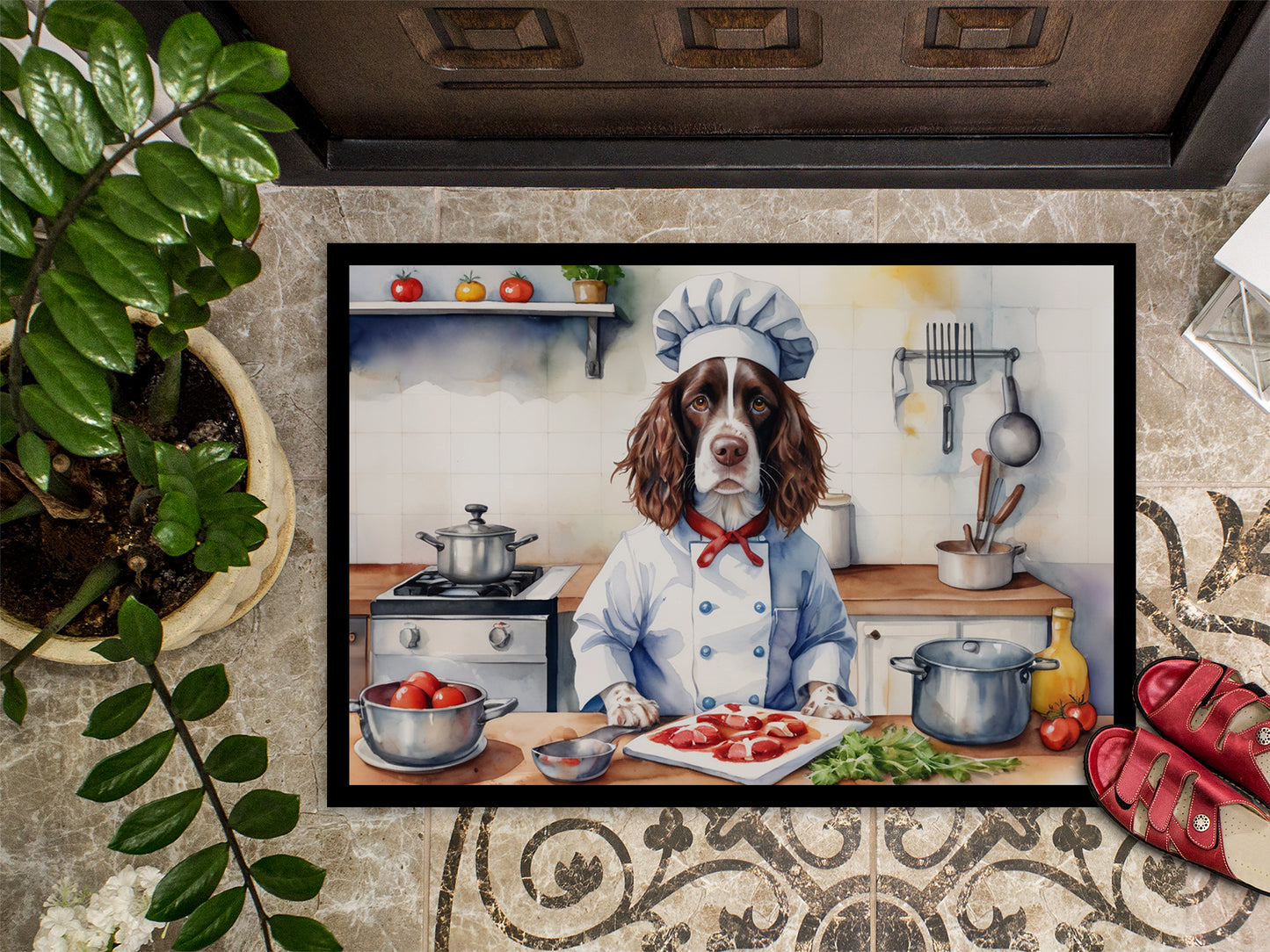 English Springer Spaniel The Chef Doormat