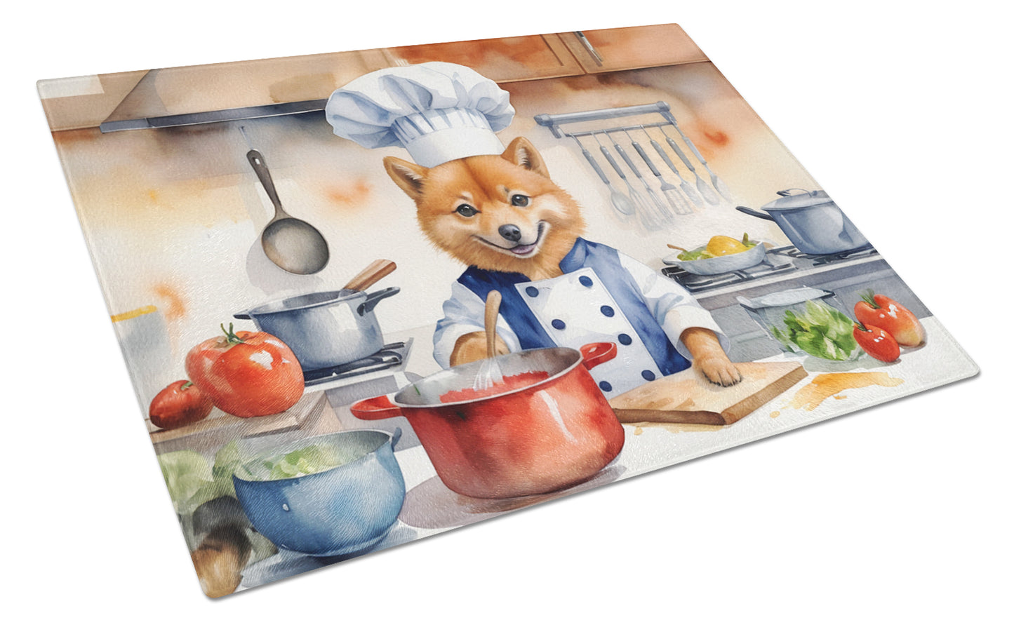 Buy this Finnish Spitz The Chef Glass Cutting Board