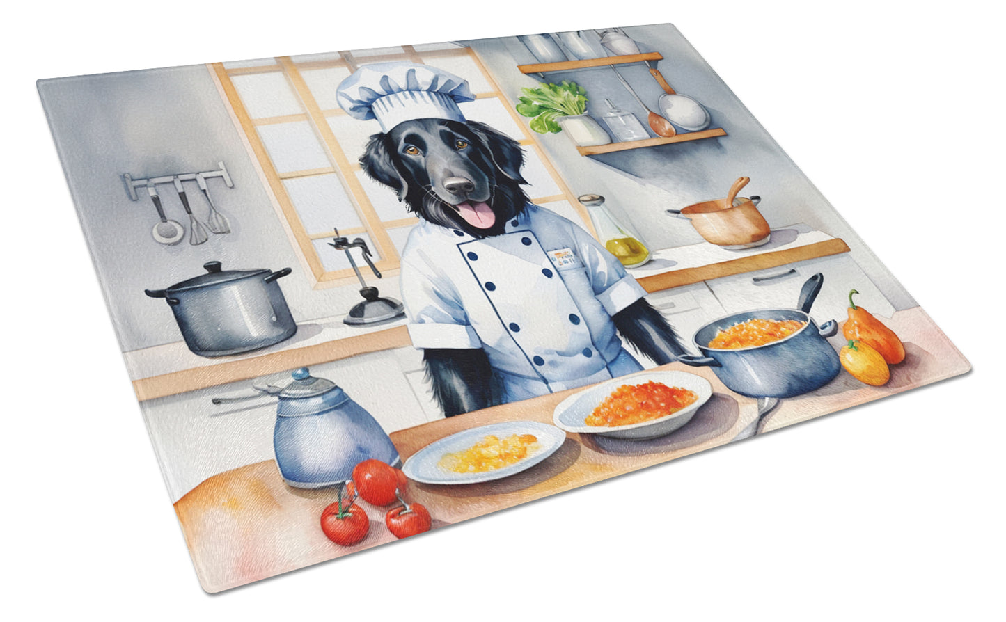 Buy this Flat-Coated Retriever The Chef Glass Cutting Board