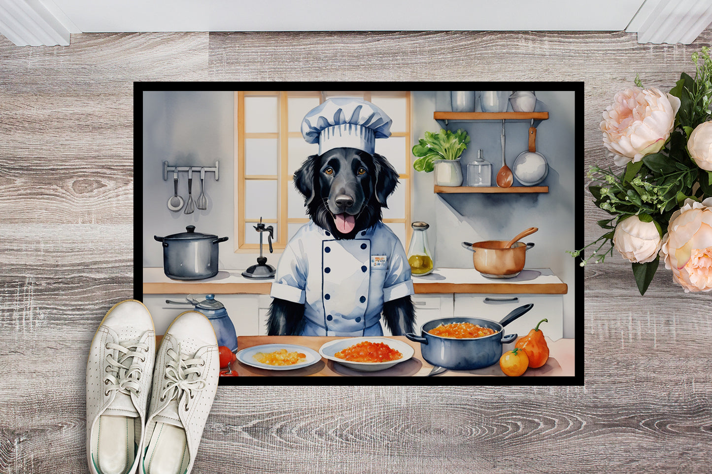 Flat-Coated Retriever The Chef Doormat