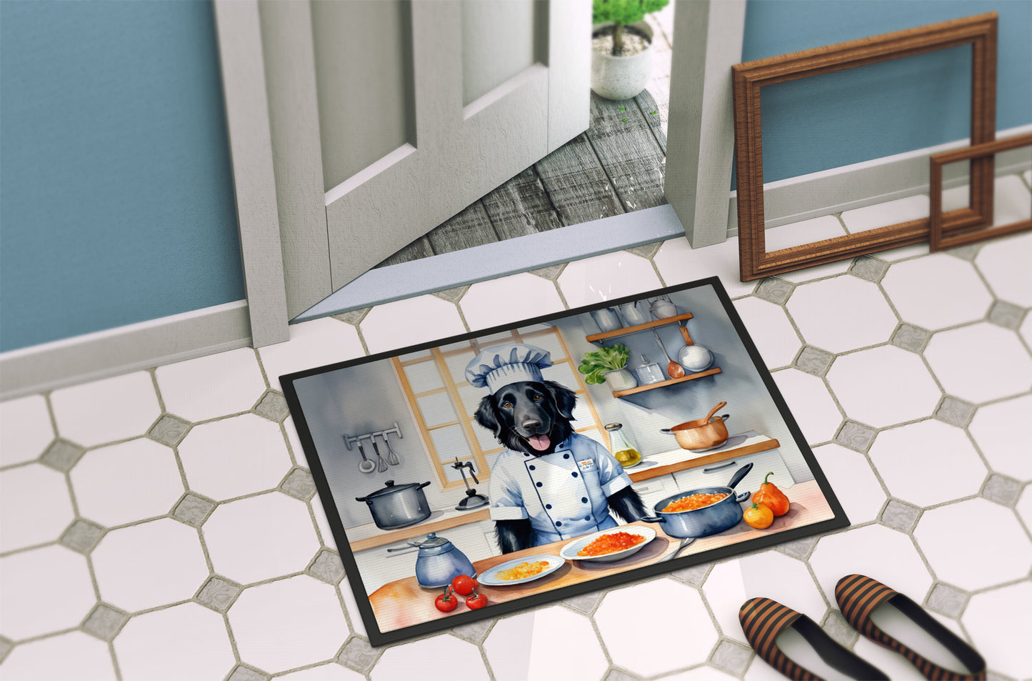 Flat-Coated Retriever The Chef Doormat