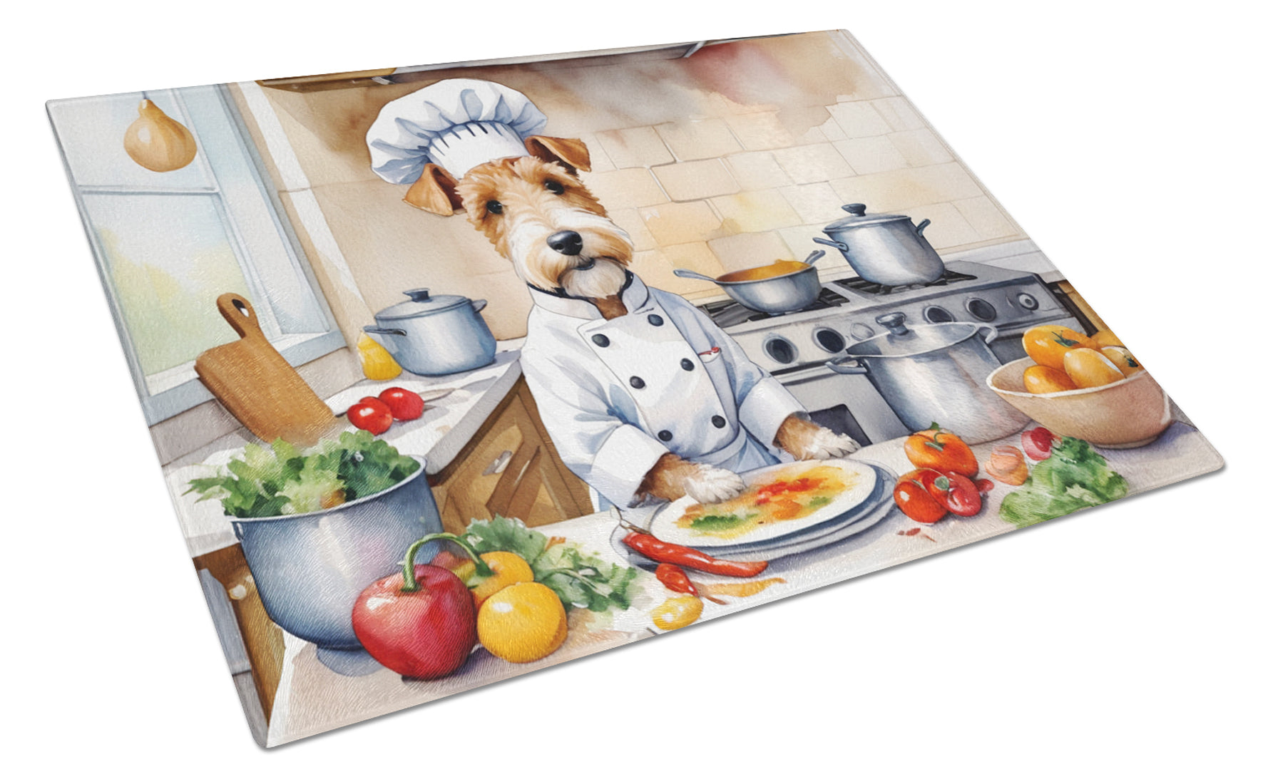 Buy this Fox Terrier The Chef Glass Cutting Board