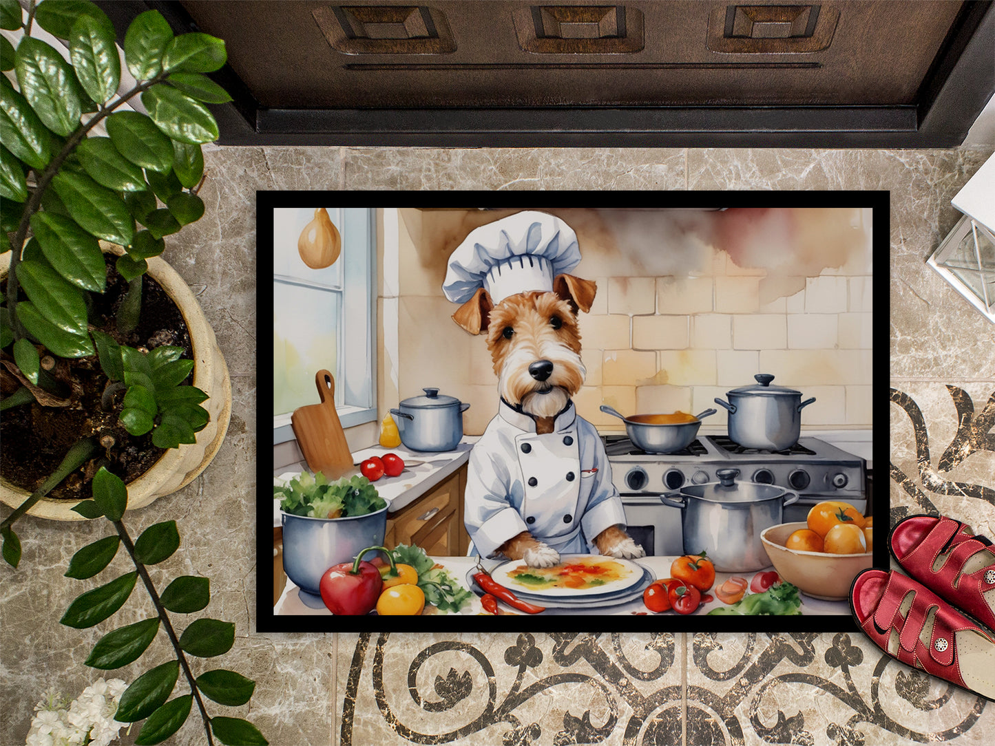 Fox Terrier The Chef Doormat