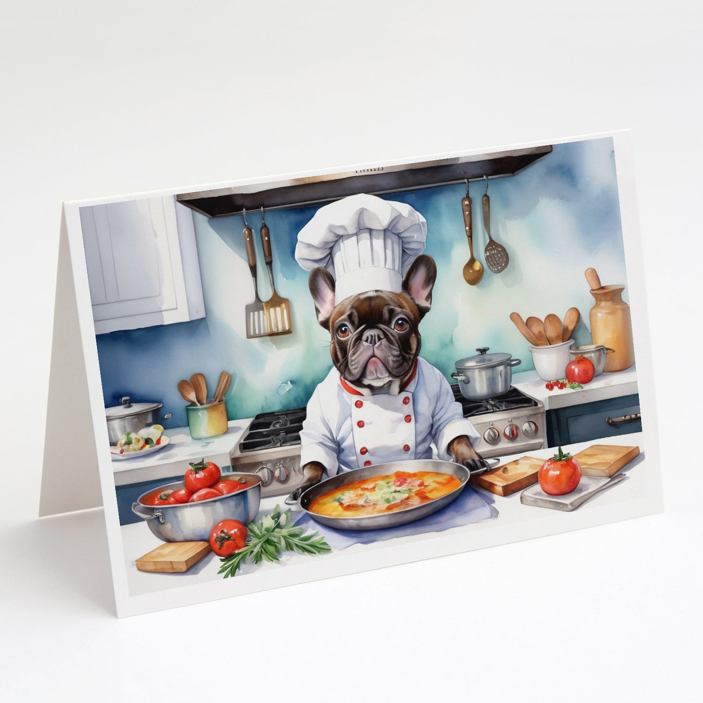 Buy this French Bulldog The Chef Greeting Cards Pack of 8