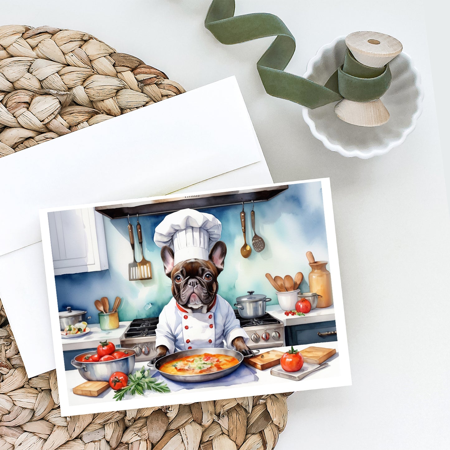 French Bulldog The Chef Greeting Cards Pack of 8