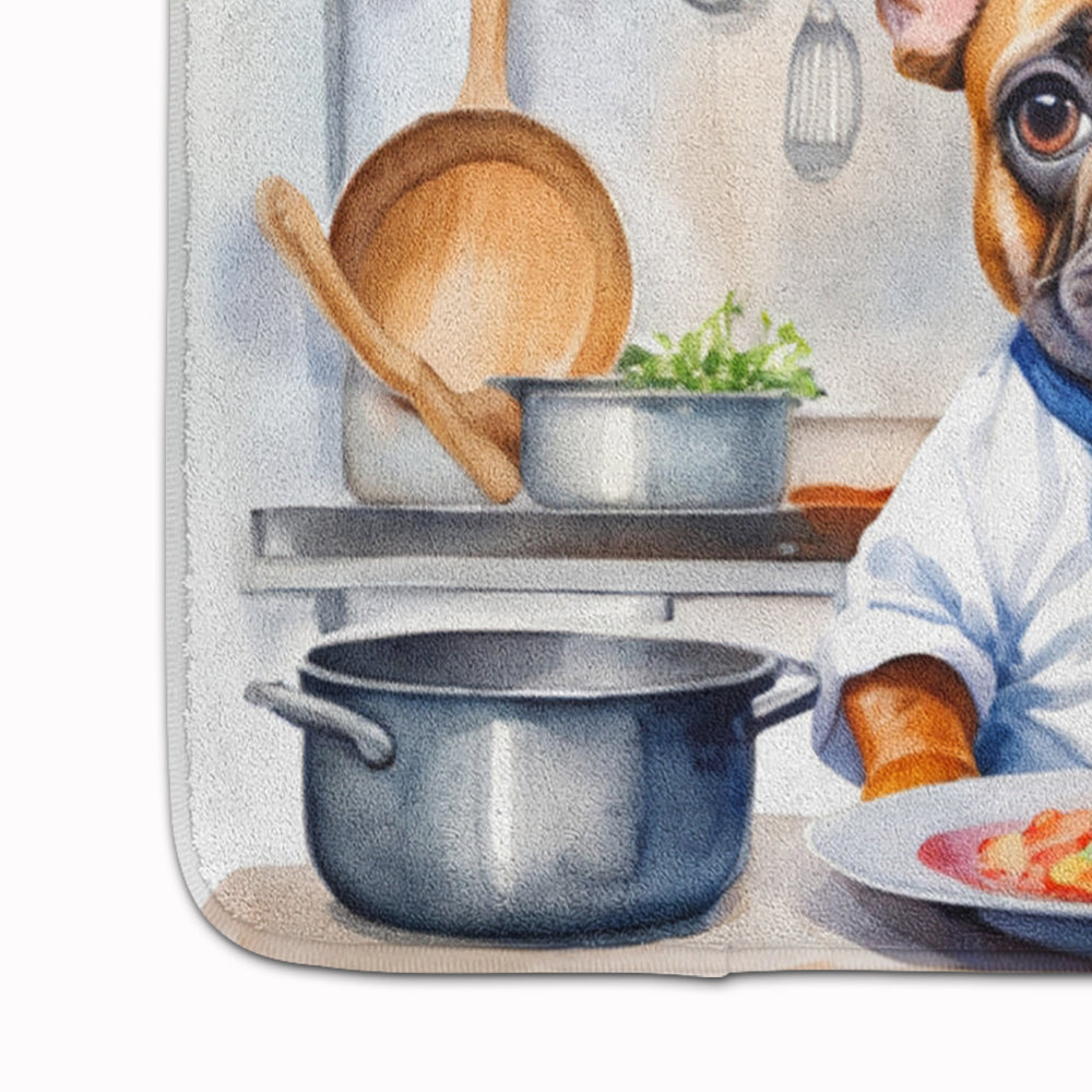 French Bulldog The Chef Memory Foam Kitchen Mat