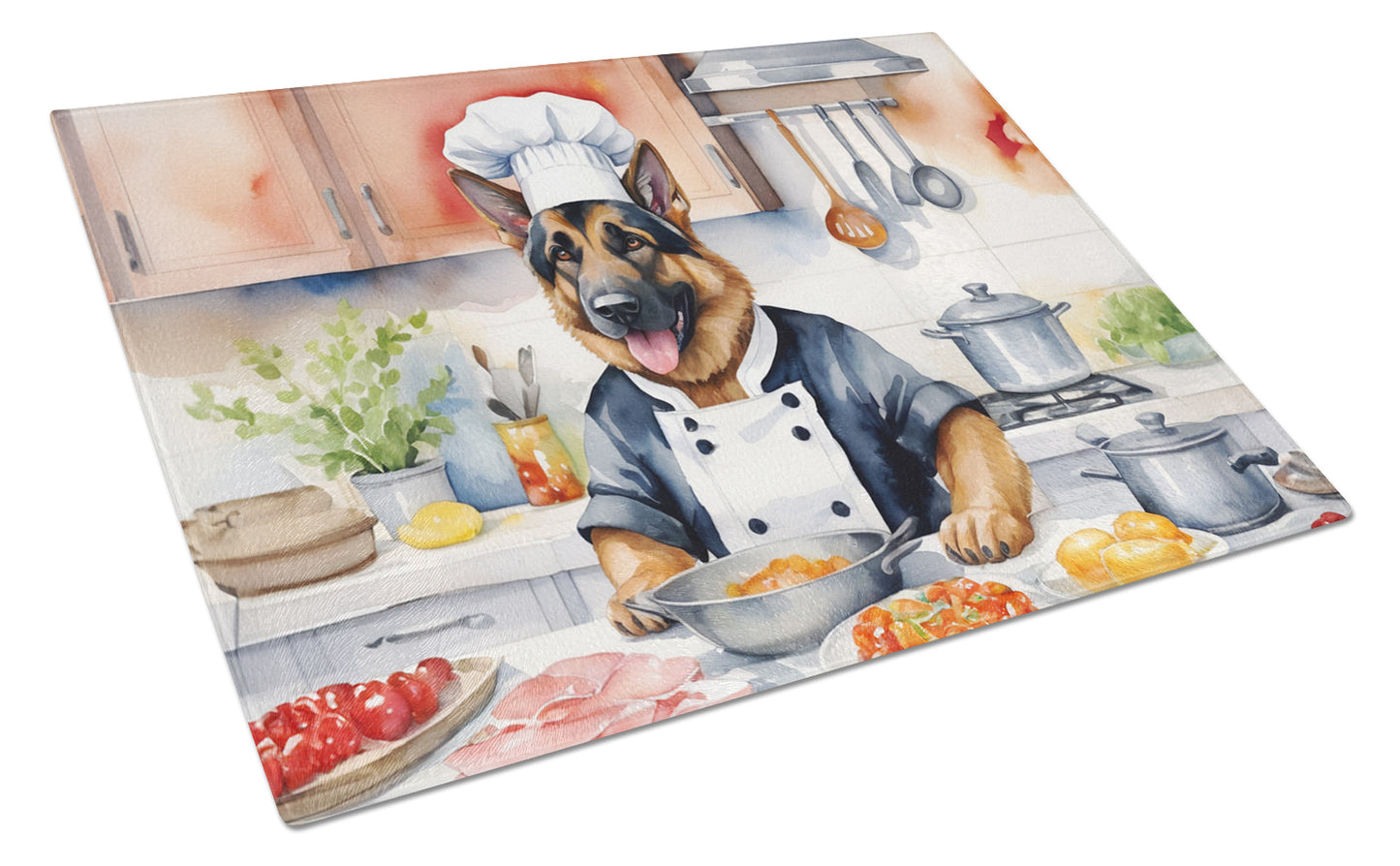 Buy this German Shepherd The Chef Glass Cutting Board