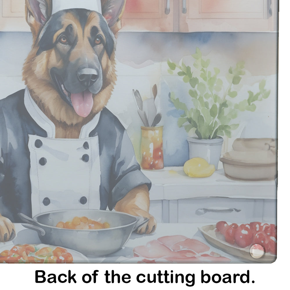 German Shepherd The Chef Glass Cutting Board