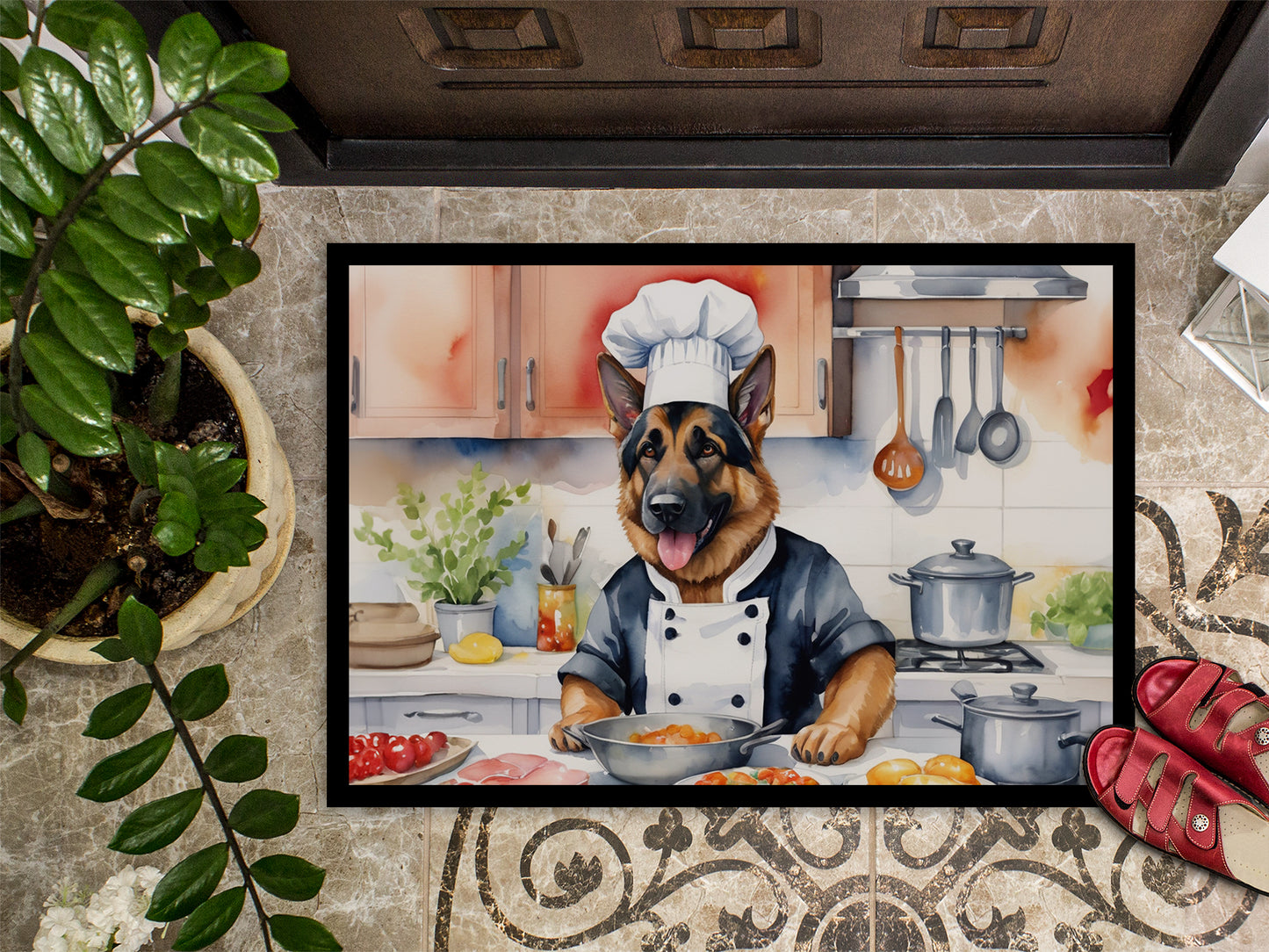 German Shepherd The Chef Doormat