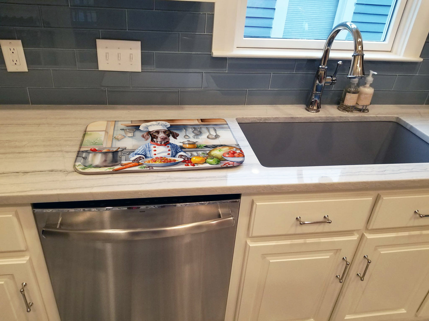 German Shorthaired Pointer The Chef Dish Drying Mat