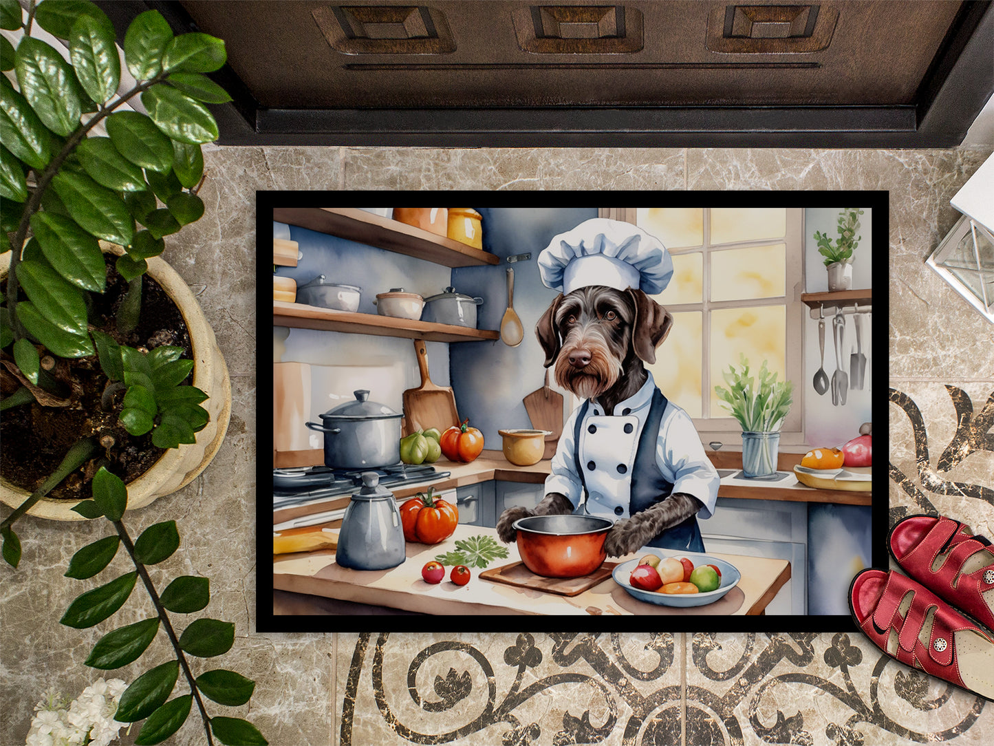 German Wirehaired Pointer The Chef Doormat