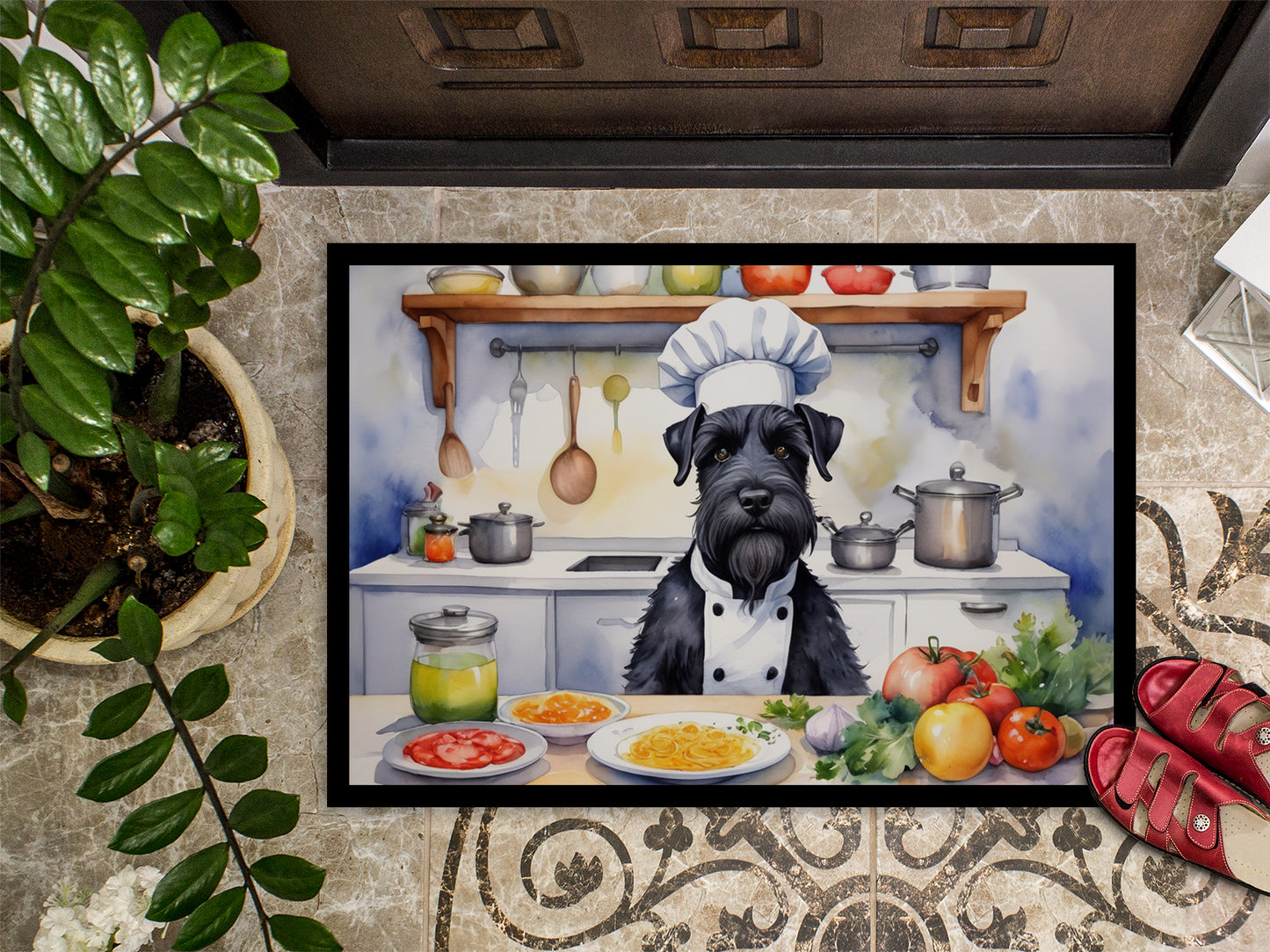 Giant Schnauzer The Chef Doormat