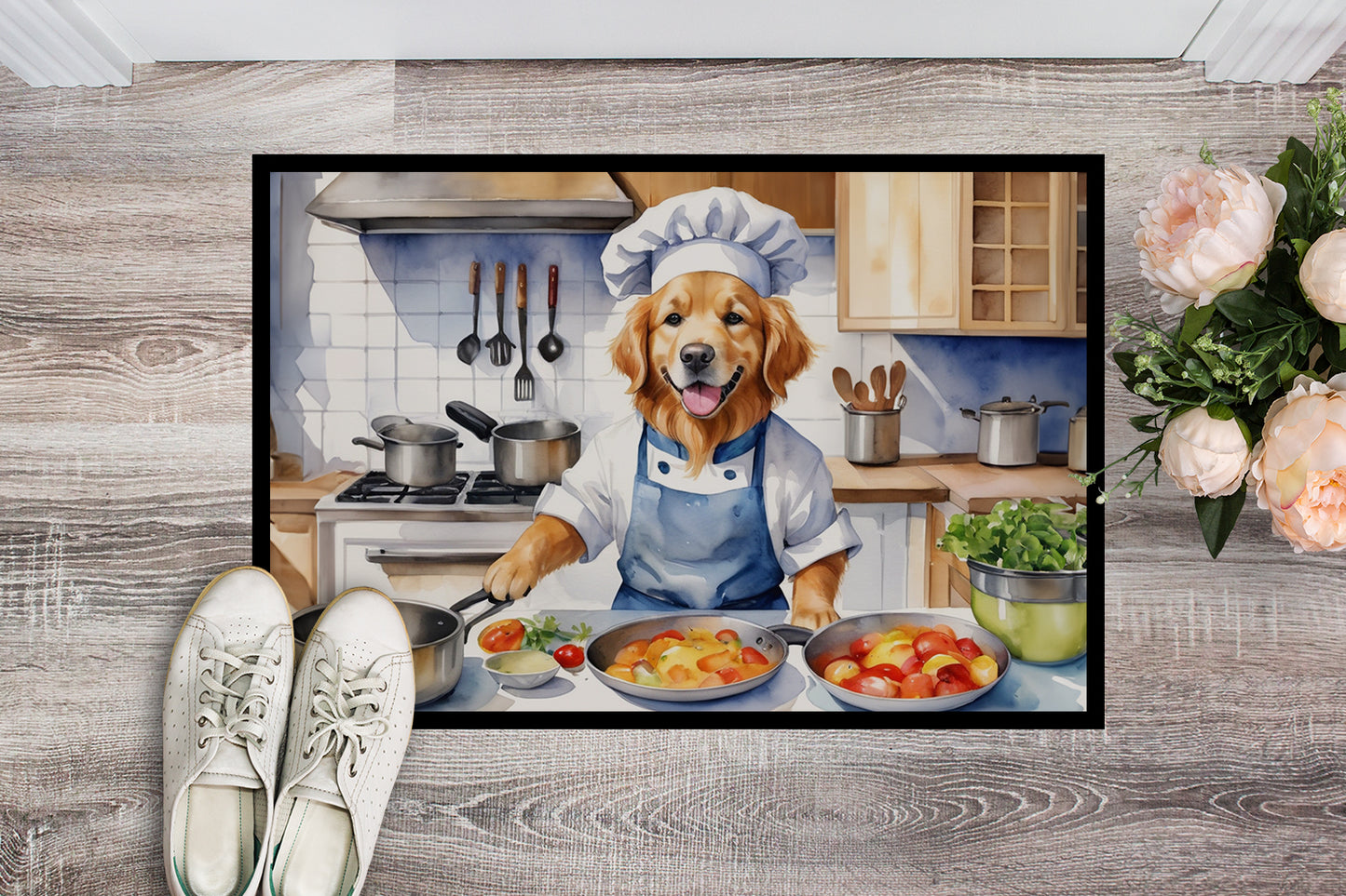 Golden Retriever The Chef Doormat